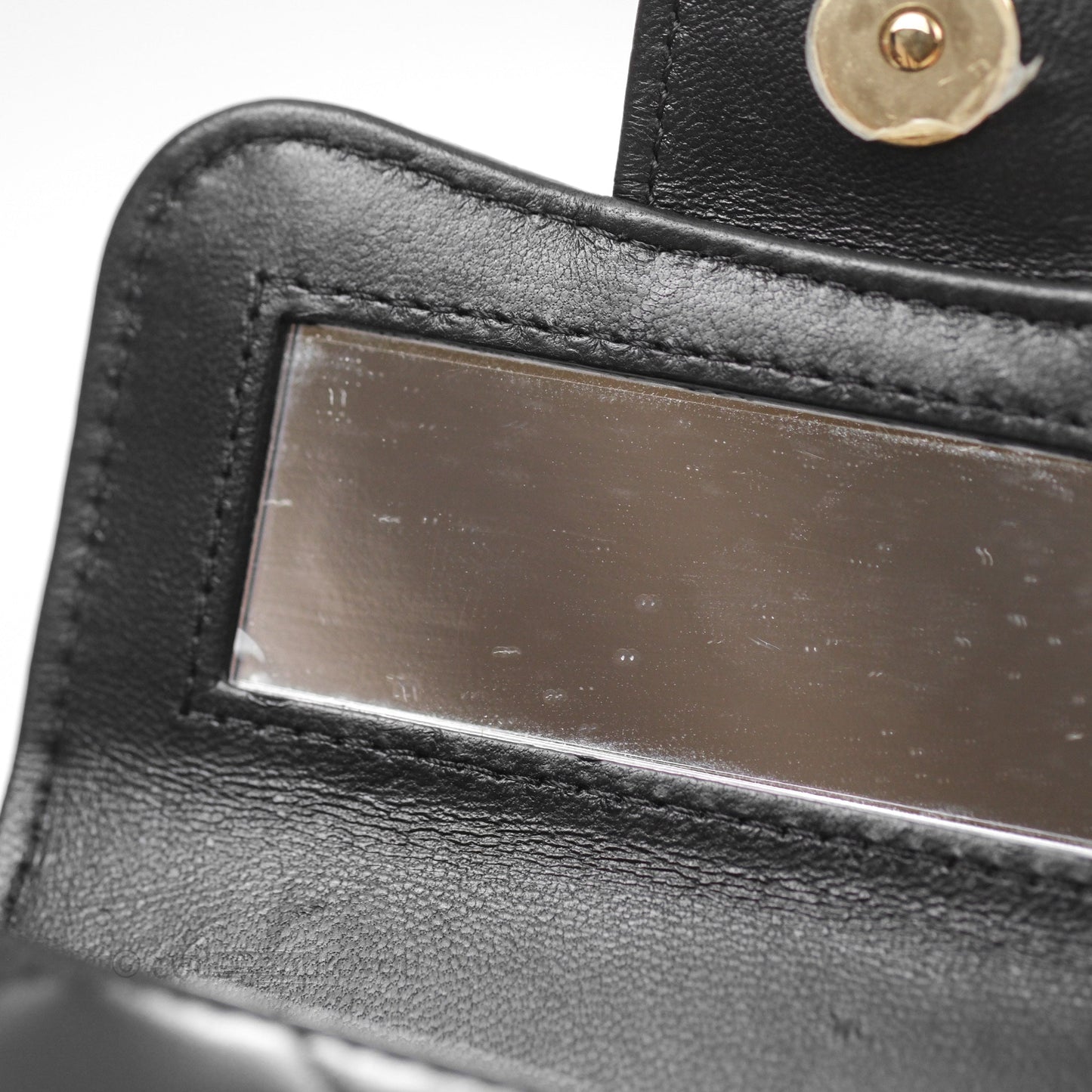 Chanel Mini Handle Clutch With Chain Black Lambskin Gold Hardware