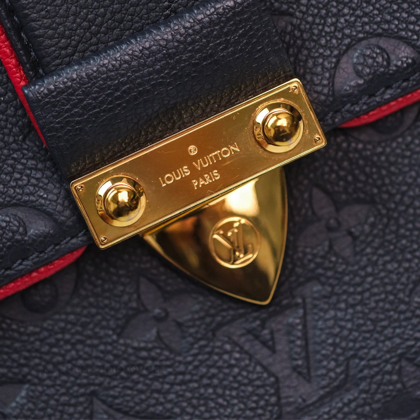 Louis Vuitton Empreinte Saint Sulpice PM Marine Rouge Gold Hardware