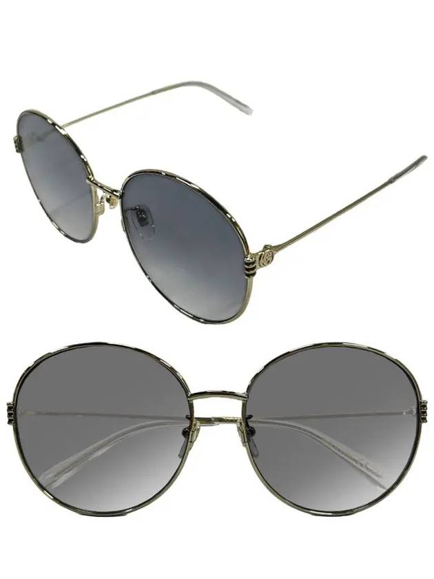 Luxury Gucci Trending 2025 Eyewear Logo Round Frame Metal Sunglasses Grey