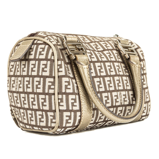 Luxury FendiZucchino Forever Bauletto Mini Boston (3912020)