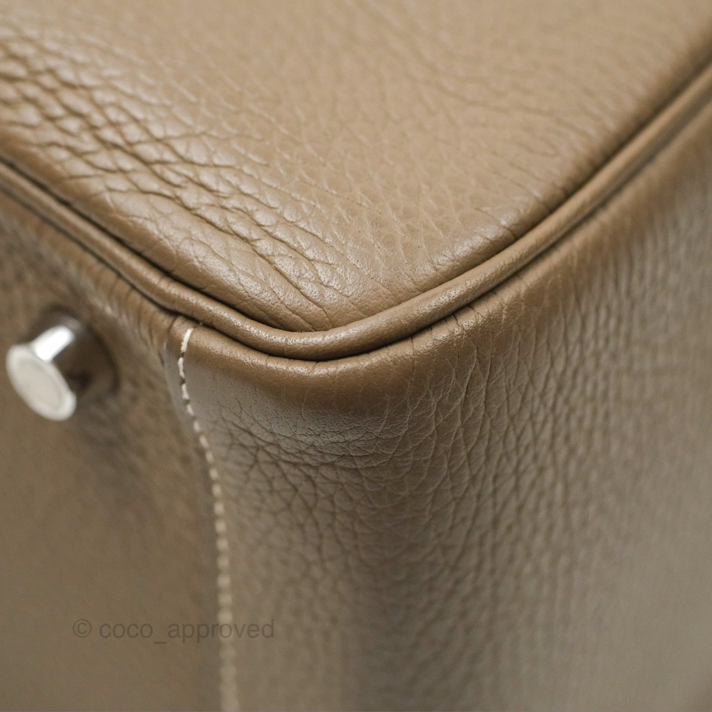 Hermès Lindy 26 Etoupe Clemence Palladium Hardware