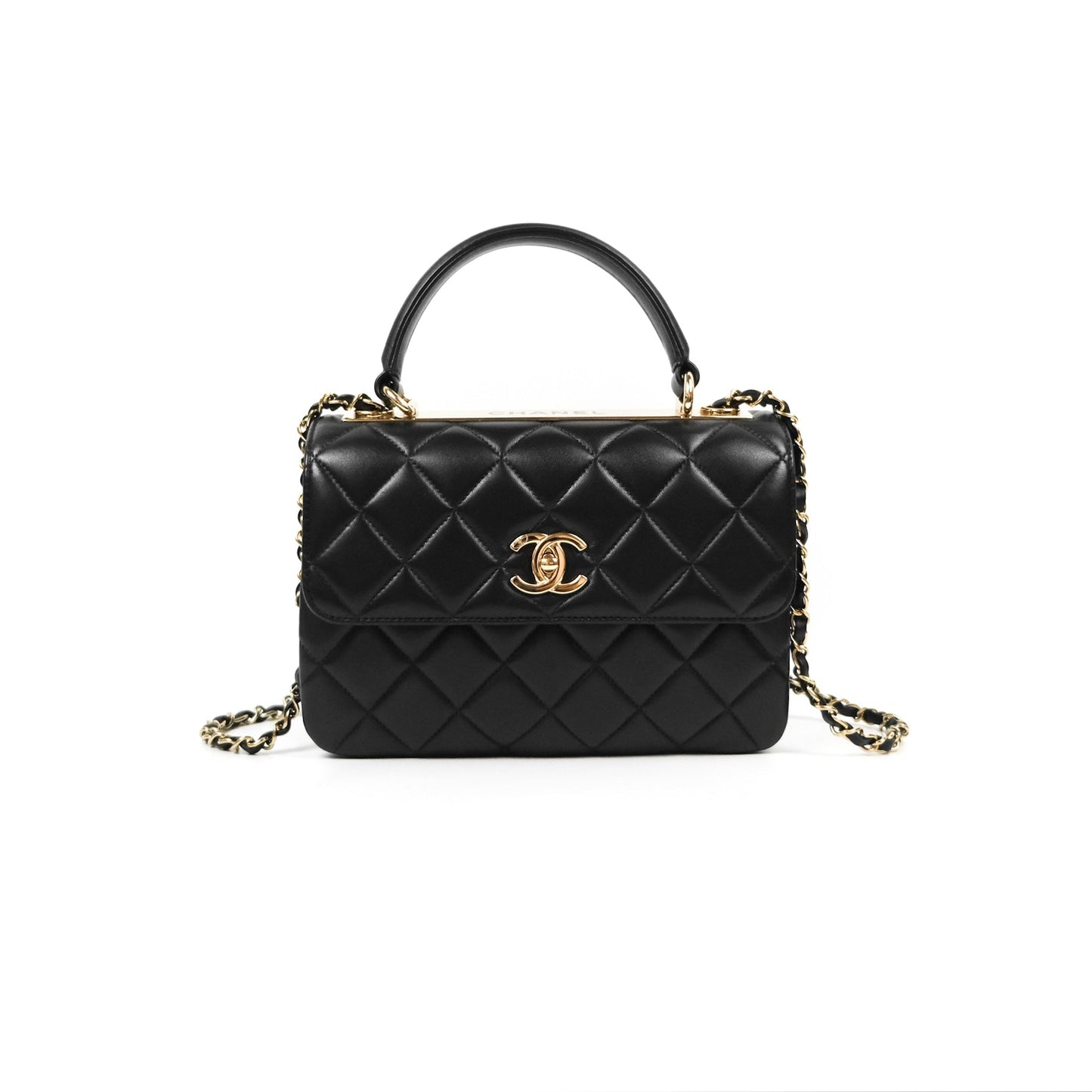 Chanel Trendy CC Small Black Lambskin Gold Hardware