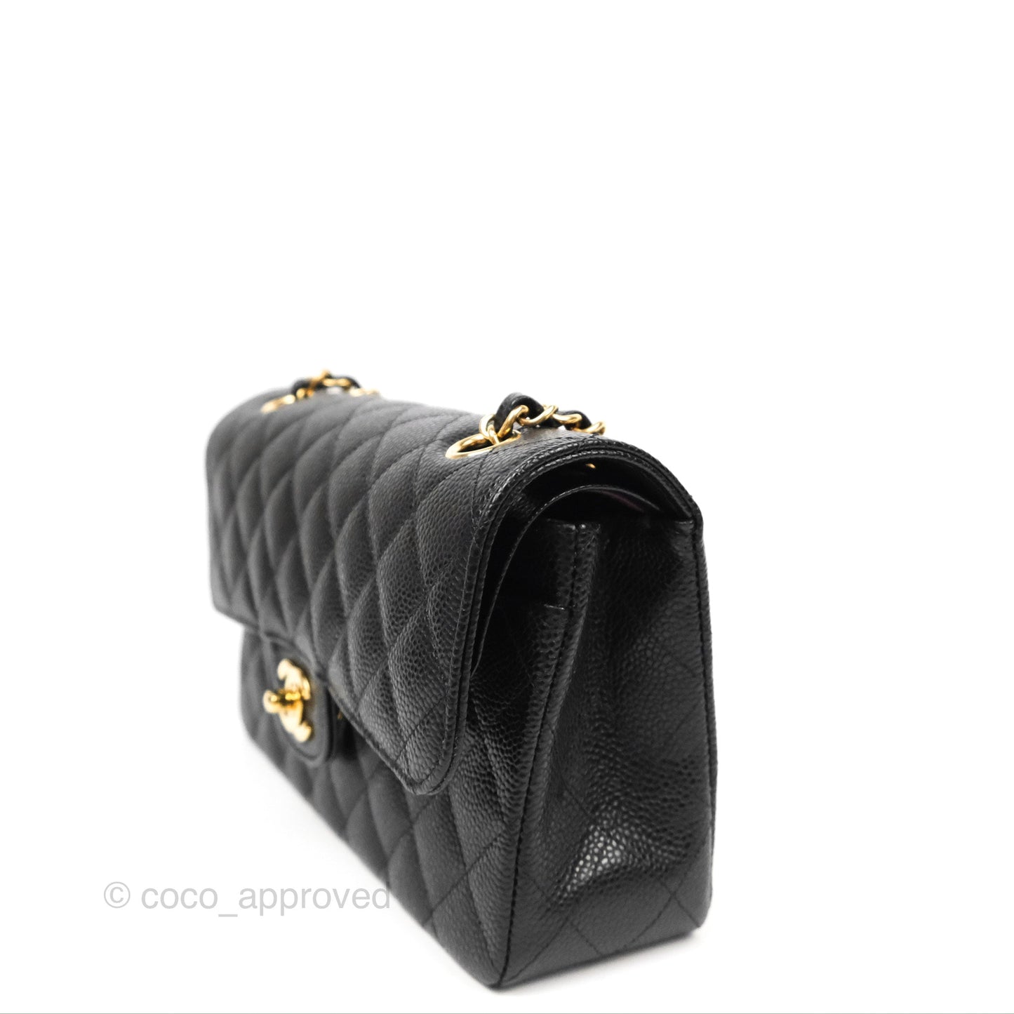 Chanel Small Classic Quilted Flap Black Caviar Gold Hardware