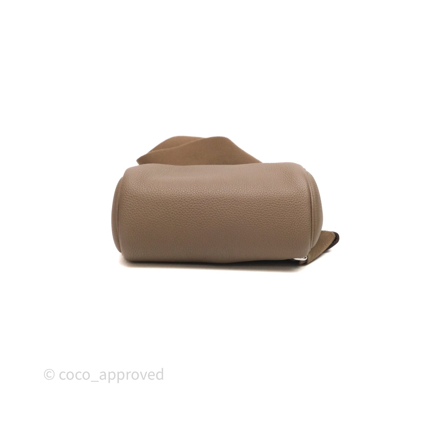 Hermès Hac a Dos PM Backpack Etoupe 18 Togo Palladium Hardware