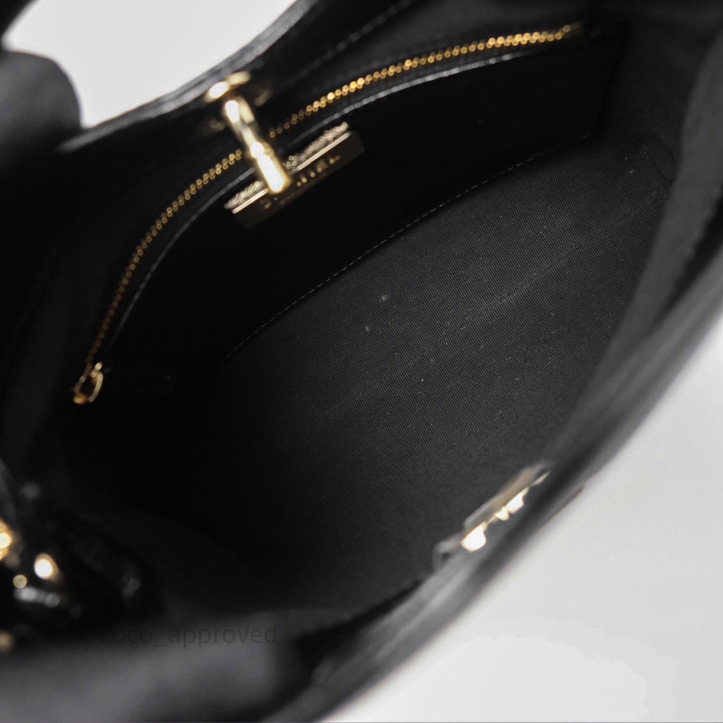 Chanel 31 Mini Black Shiny Lambskin Gold Hardware