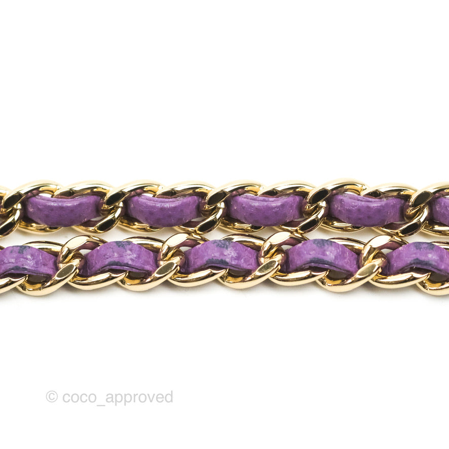 Chanel Mini Coco Handle Quilted Purple Caviar Gold Hardware