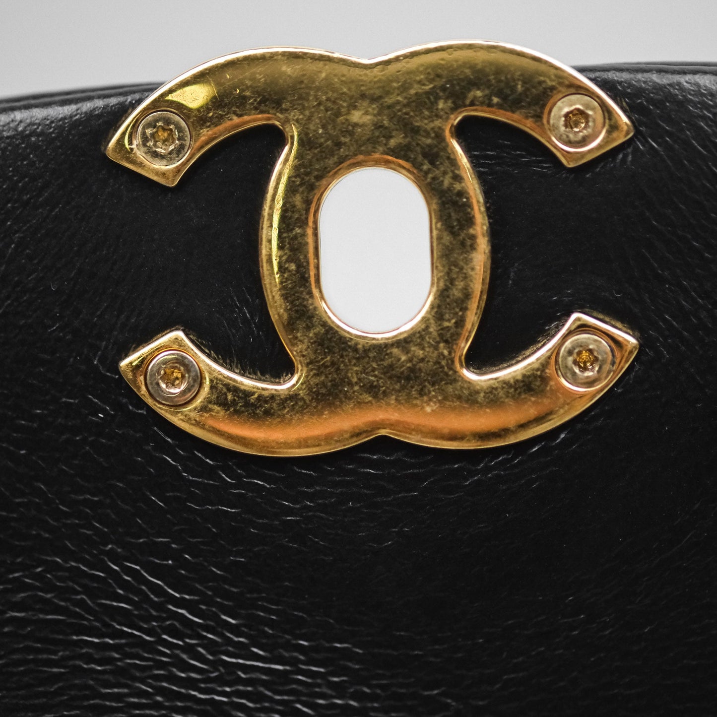 Chanel Quilted Color Match Chain Flap Black Lambskin Gold Hardware