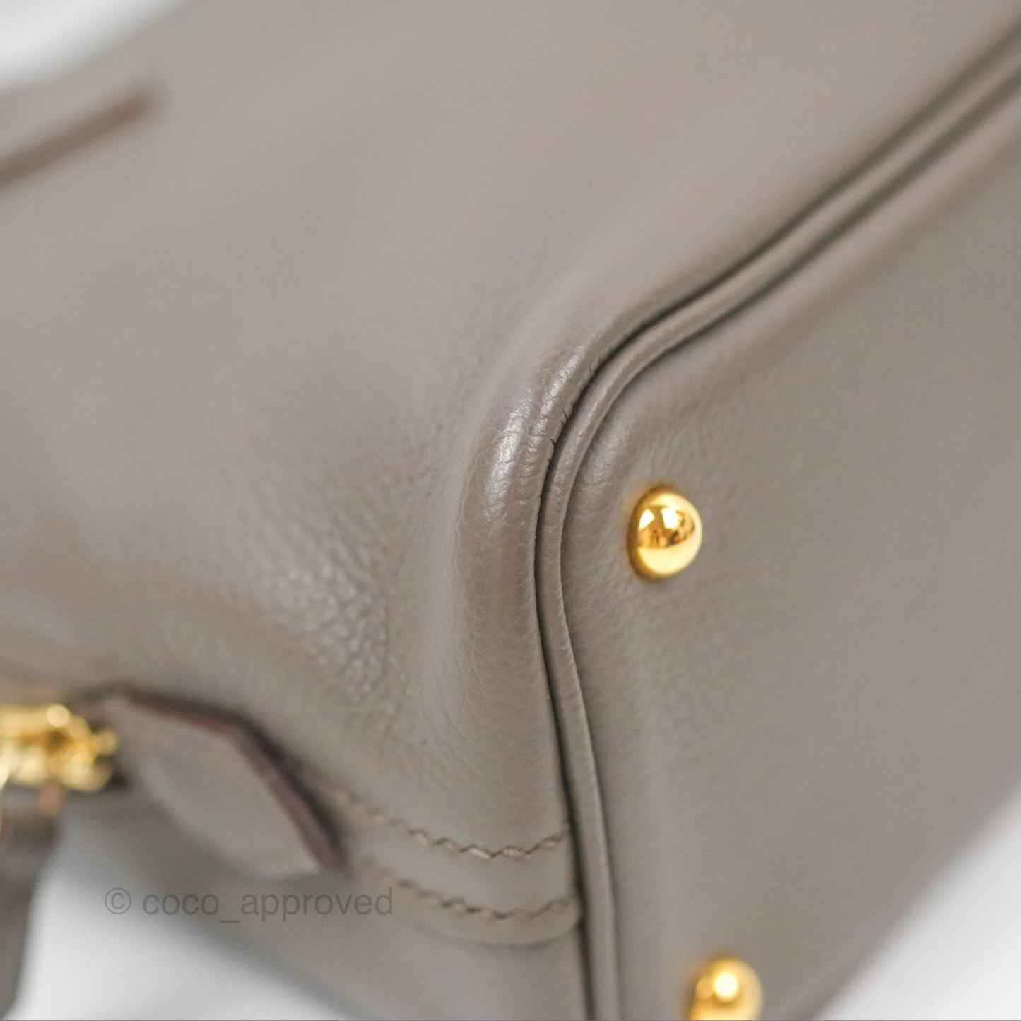 Hermès Bolide Mini 1923 Gris Etain 8F Evercolor Gold Hardware