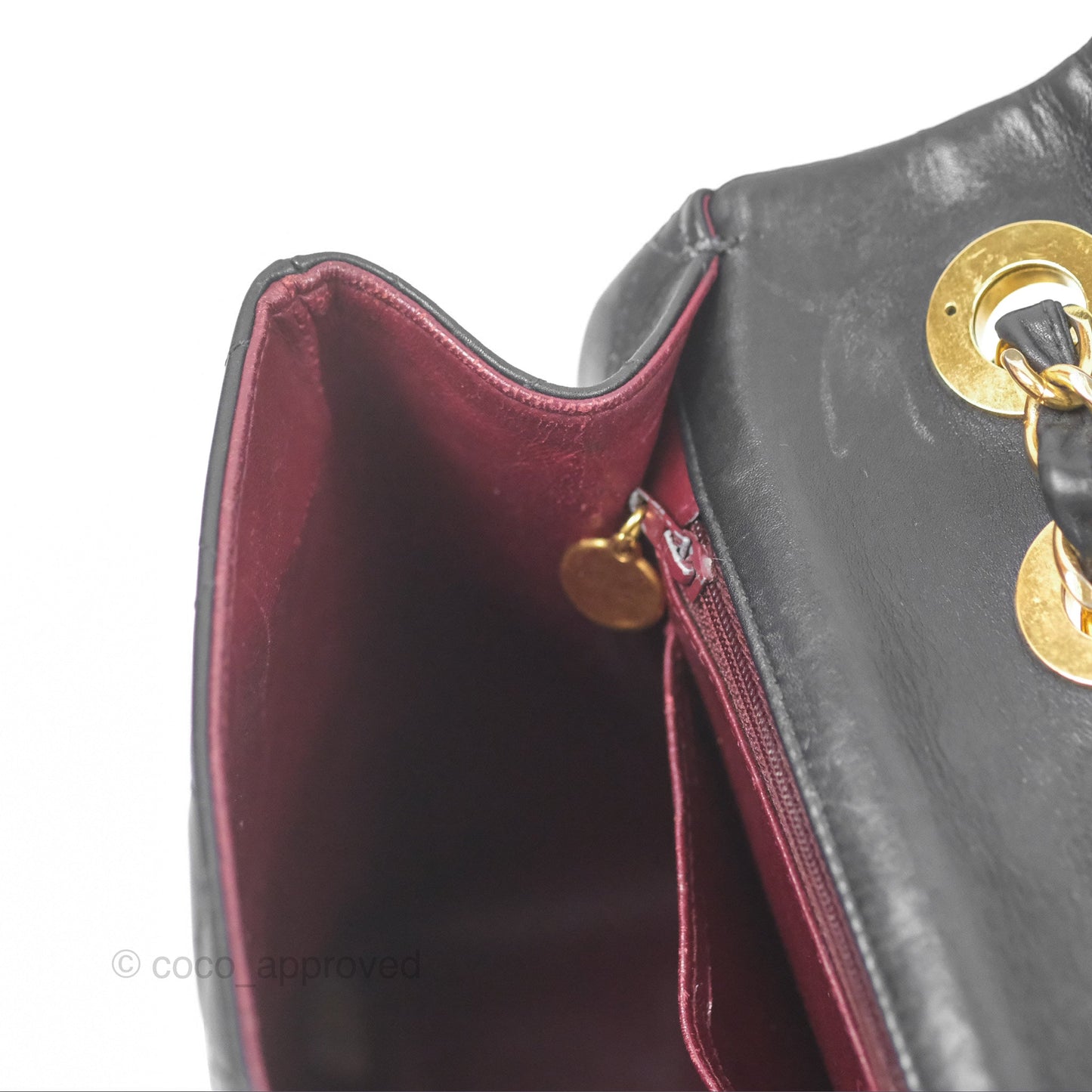 Chanel Vintage Maxi Single Flap Black Lambskin 24K Gold Hardware