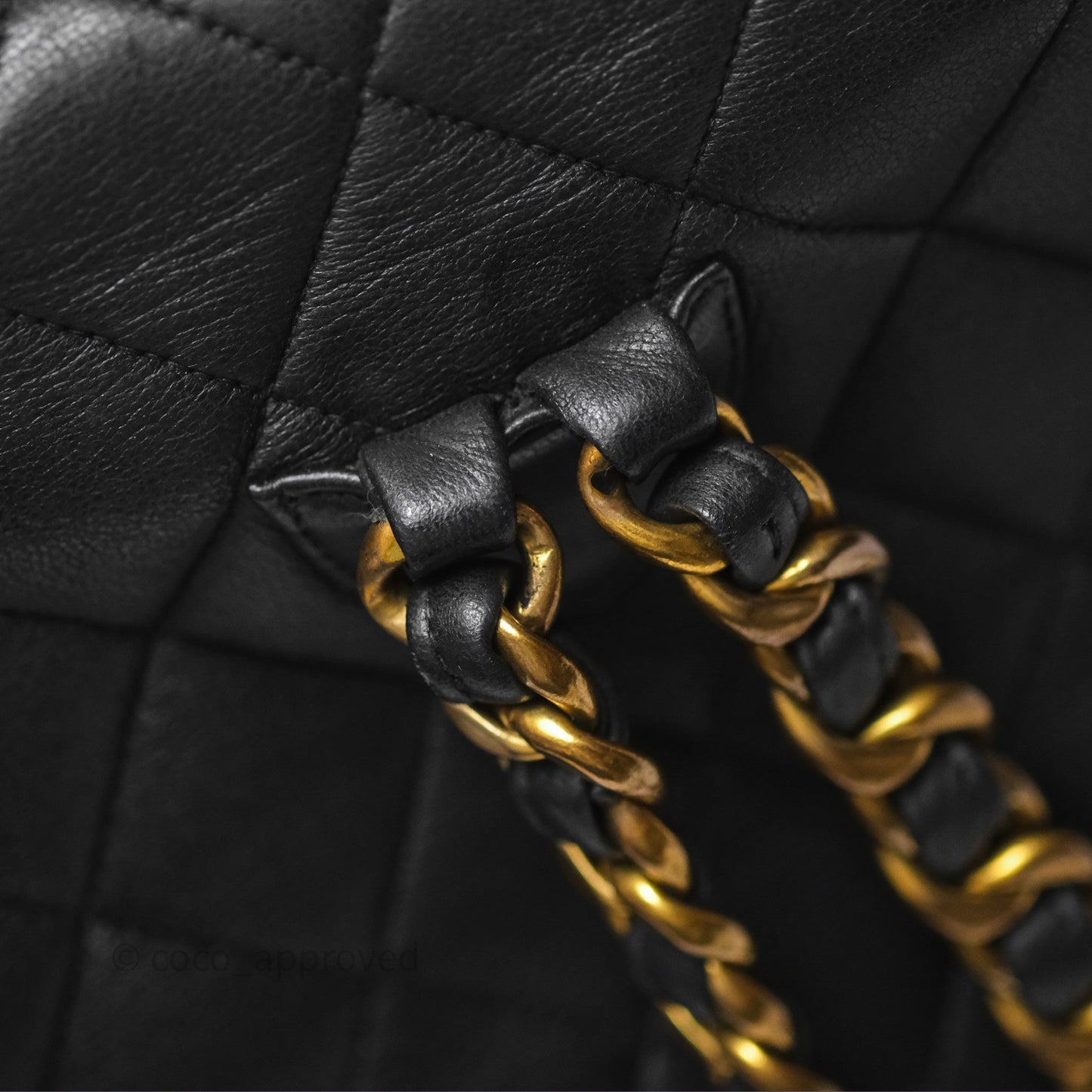 Chanel Vintage CC Duma Backpack Black Lambskin 24K Gold Hardware