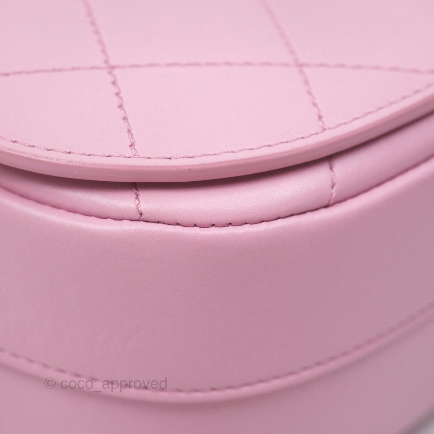 Chanel Stitched Ring My Bag Flap Crossbody Pink Calfskin Silver Hardware