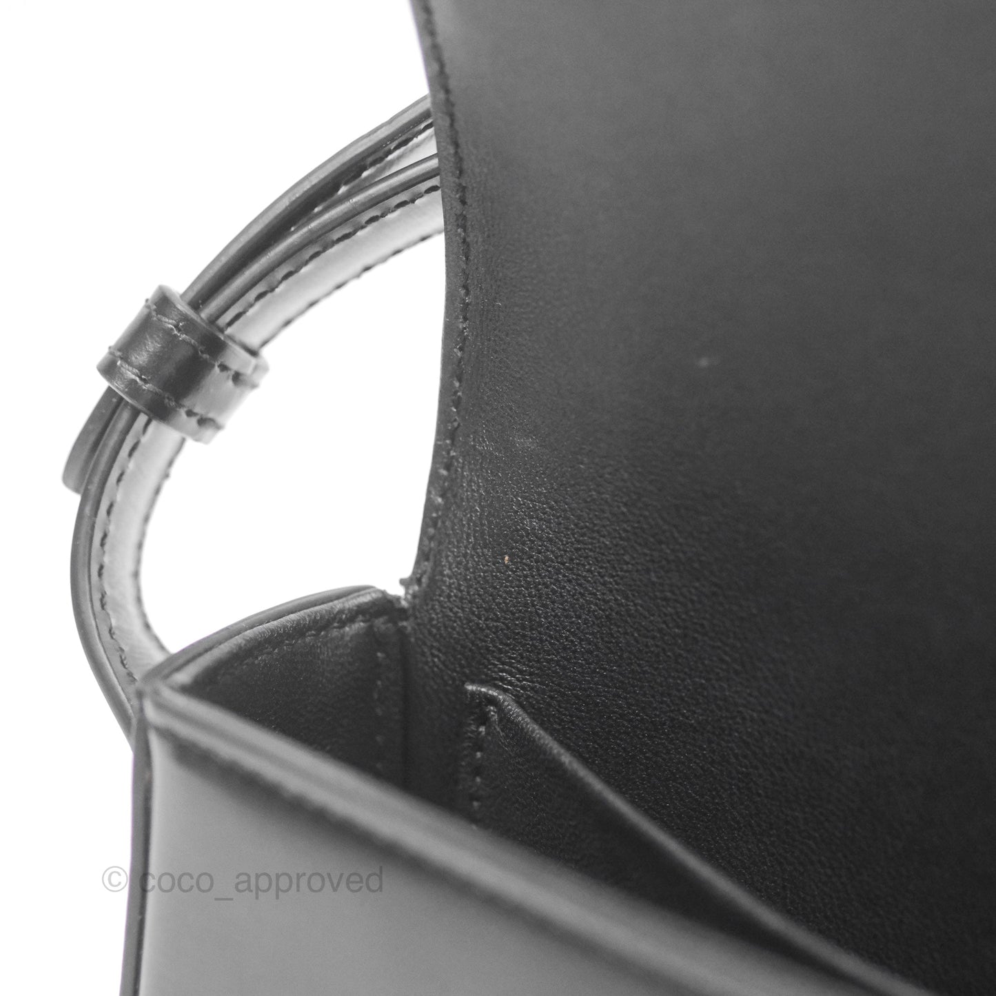 Celine Triomphe Shoulder Bag Black Calfskin