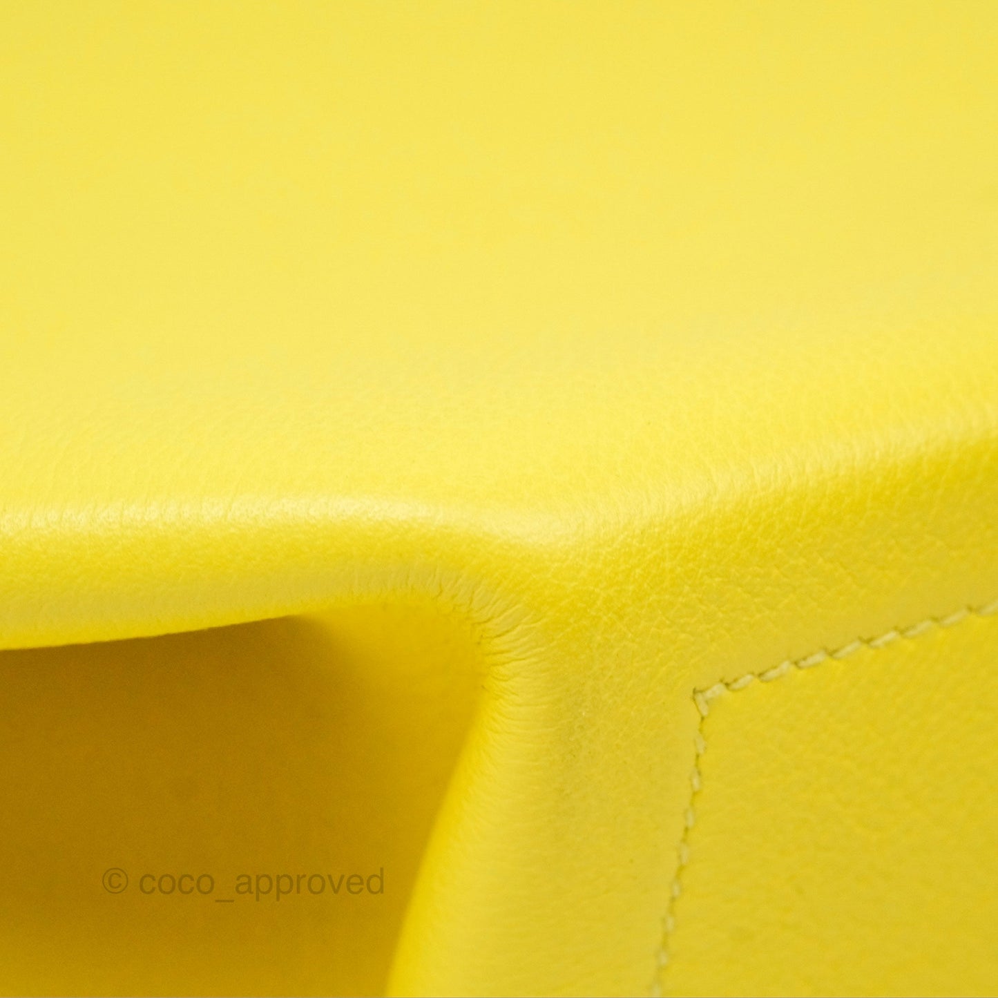 Hermes Opli Bag Lime Yellow Novillo