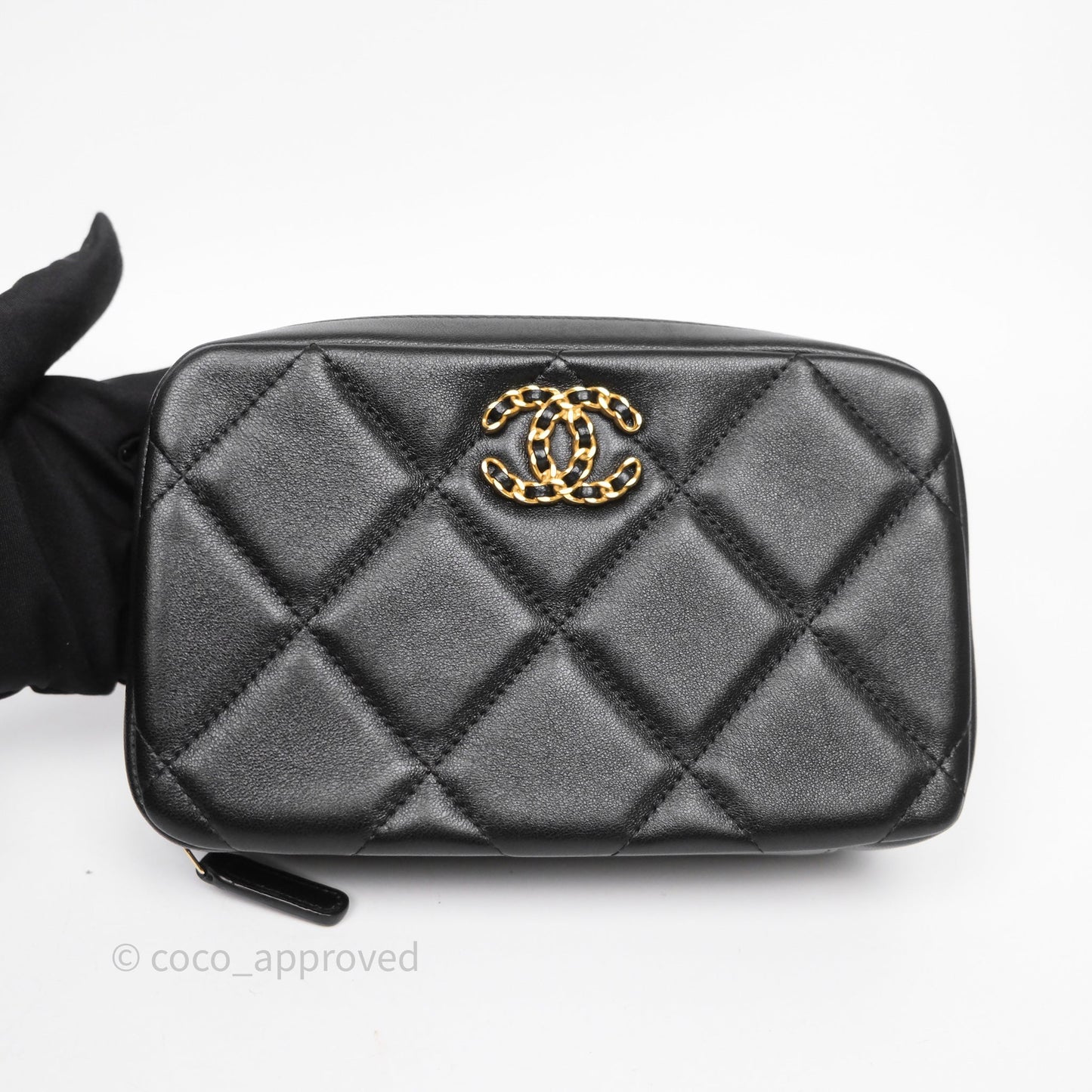 Chanel 19 Camera Bag Black Lambskin Mixed Hardware