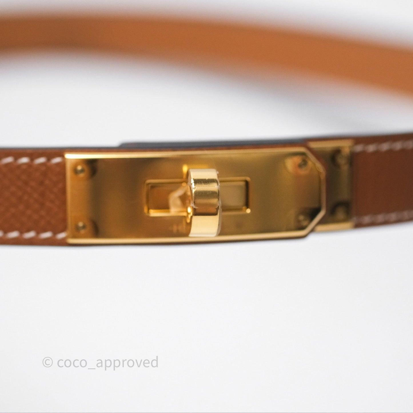 Hermès Kelly Buckle Belt Gold 37 Epsom Gold Hardware