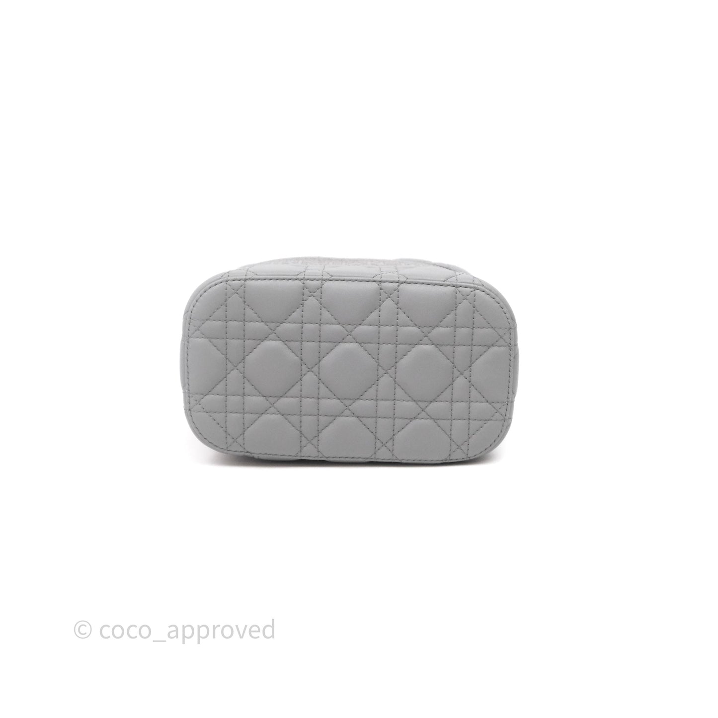 Christian Dior Small Diortravel Vanity Case Grey Lambskin Cannage
