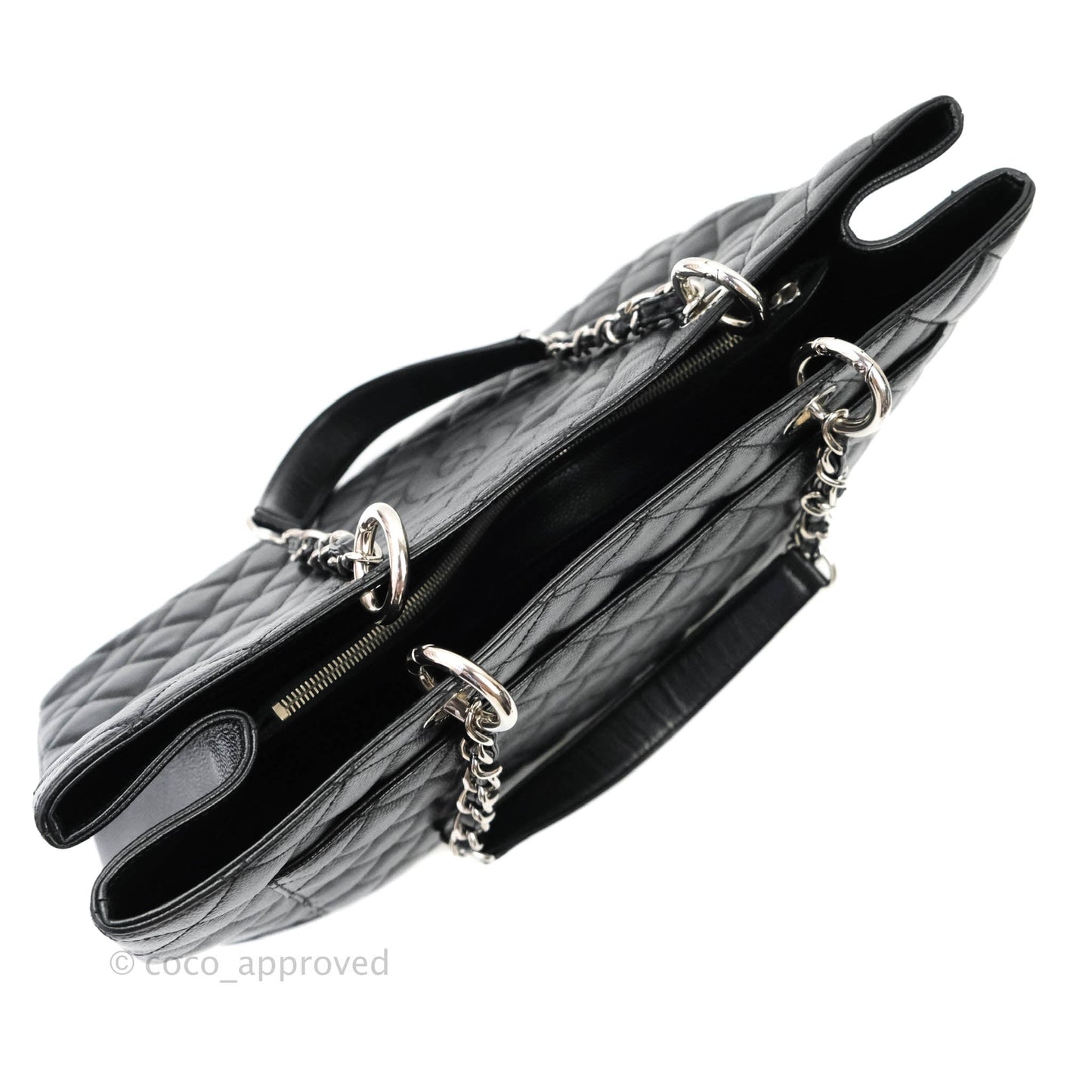 Chanel GST XL Black Caviar Silver Hardware