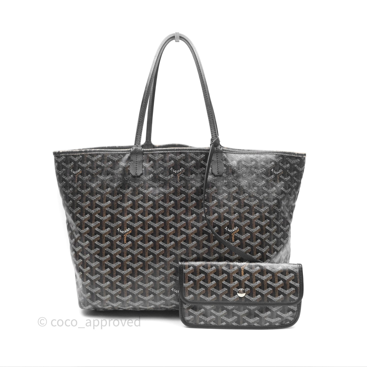 Goyard Saint Louis Black Goyardine Canvas PM⁣⁣⁣⁣⁣⁣⁣⁣⁣⁣⁣⁣⁣⁣⁣⁣