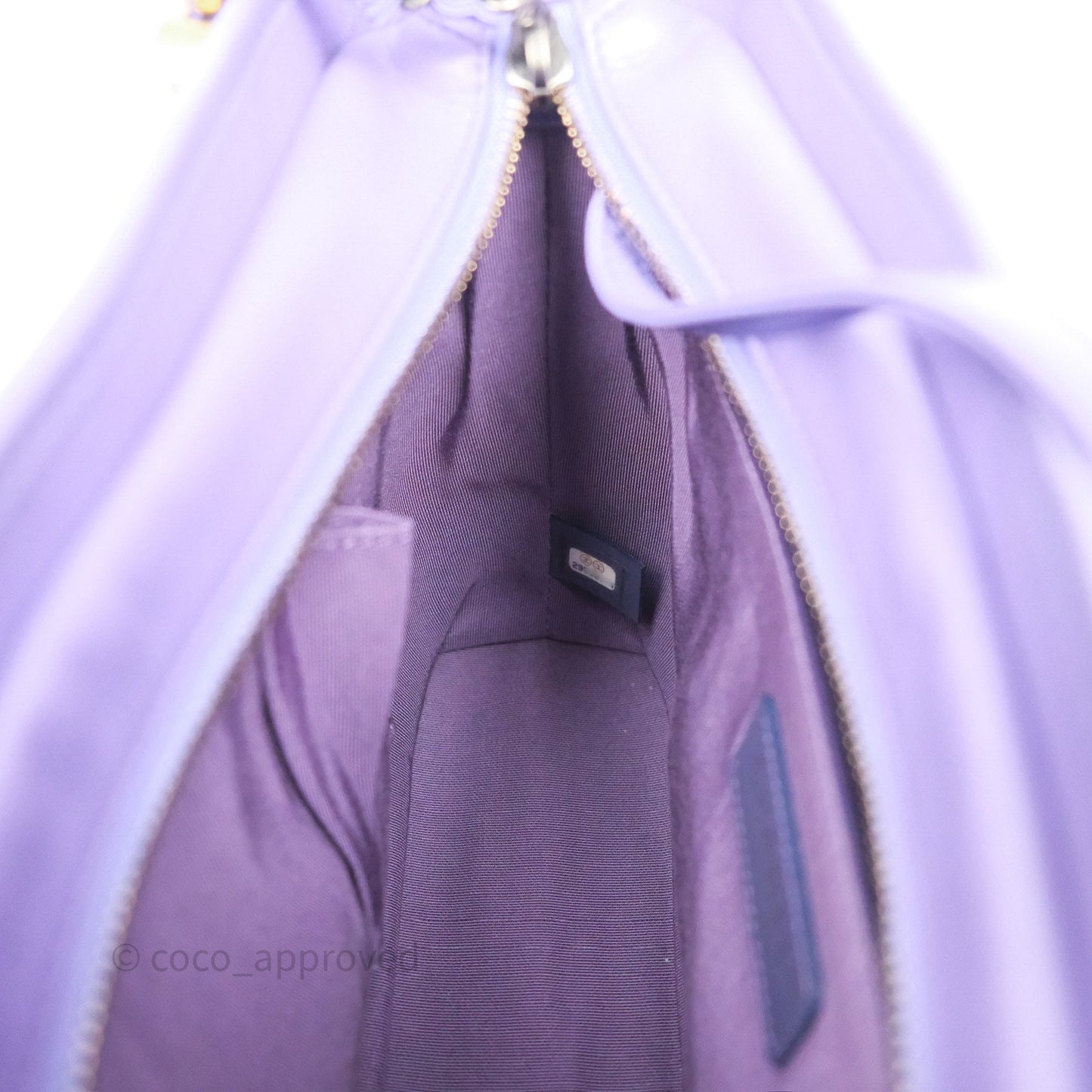Chanel Quilted Medium Gabrielle Purple Aged Calfskin
