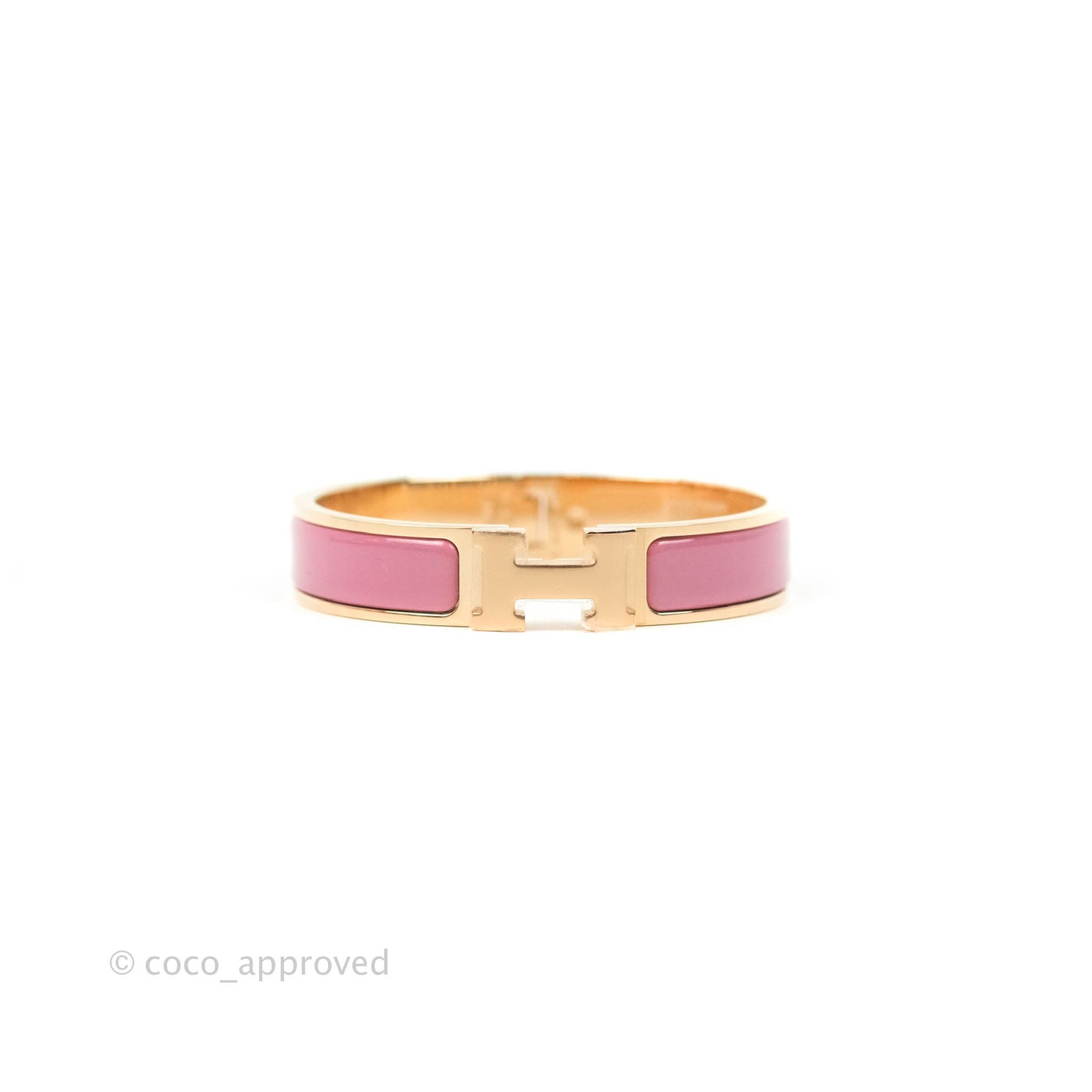 Hermès Clic H Bracelet Rose Patch PM