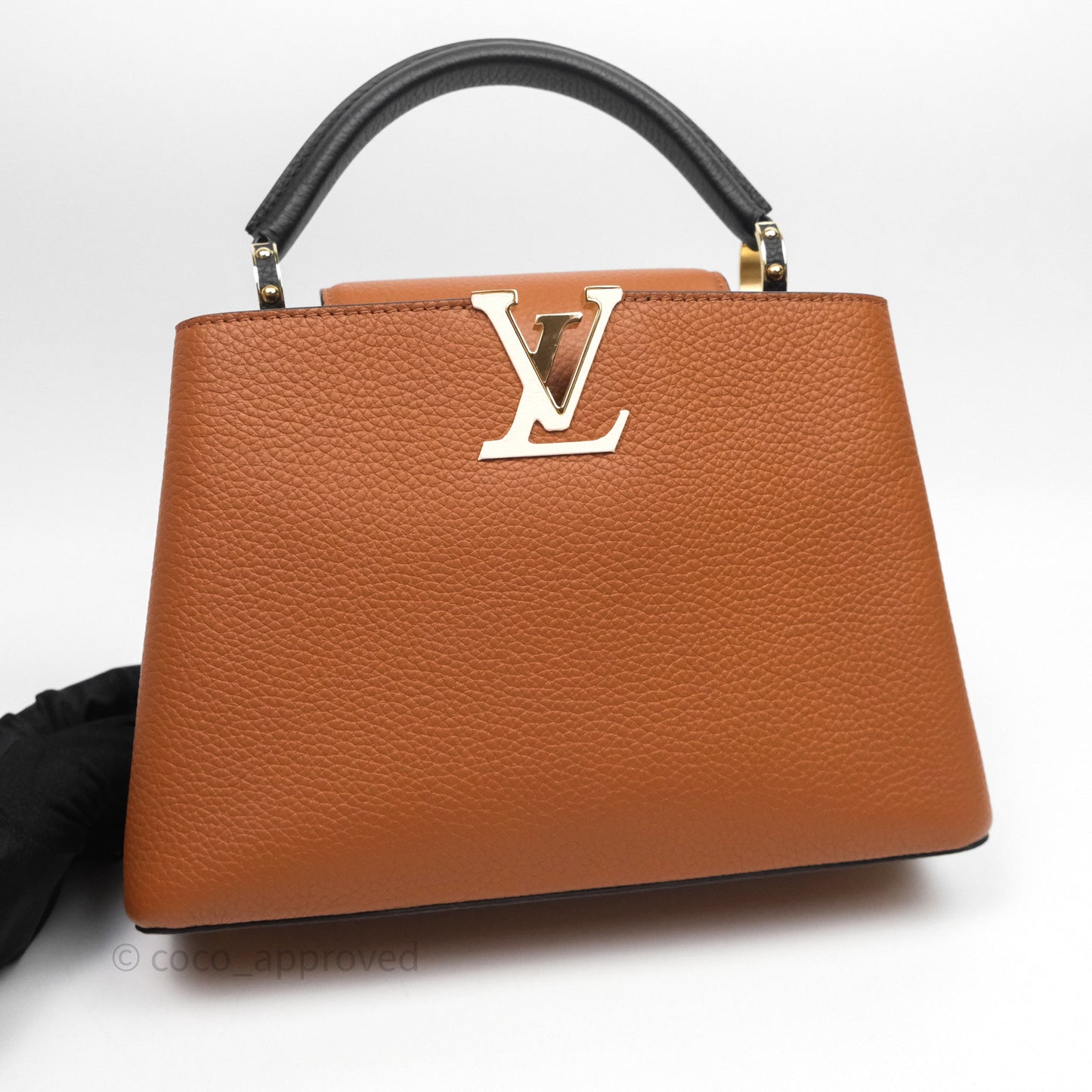 Louis Vuitton Taurillon Capucines BB Tan Gold Hardware