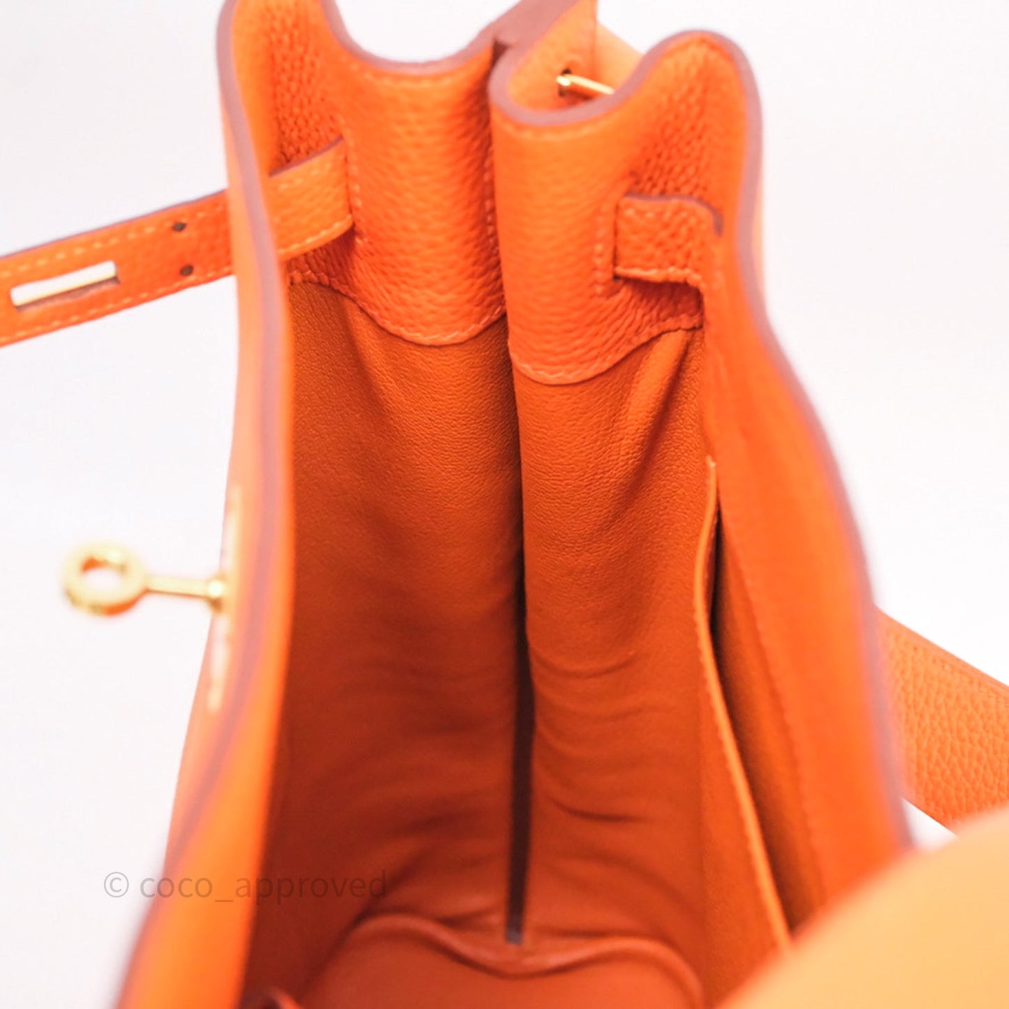Hermes Kelly So Orange Togo Gold Hardware