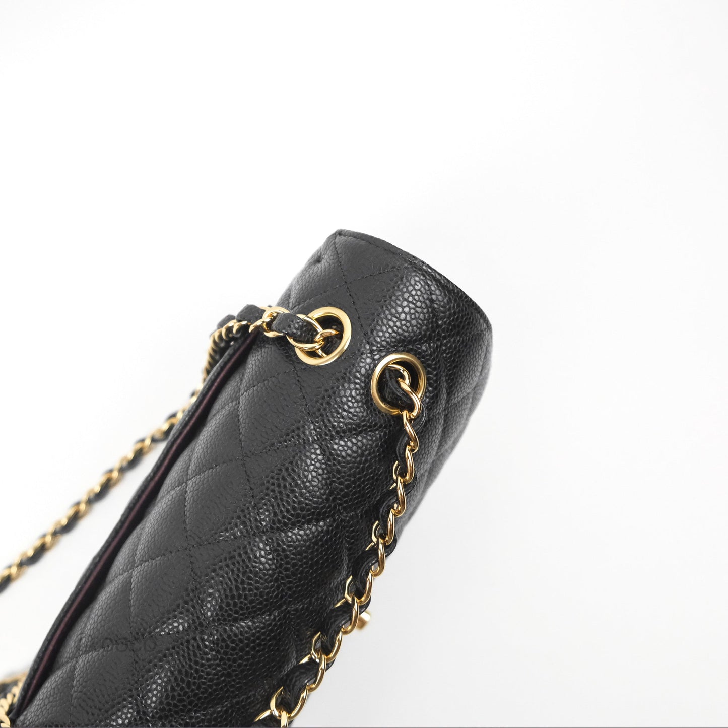 Chanel Small S/M Classic Flap Quilted Black Caviar Gold Hardware