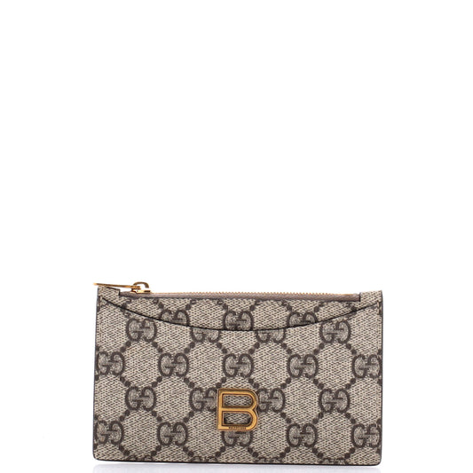 x Luxury Balenciaga The Hacker Project Zip Card Case GG Coated Canvas