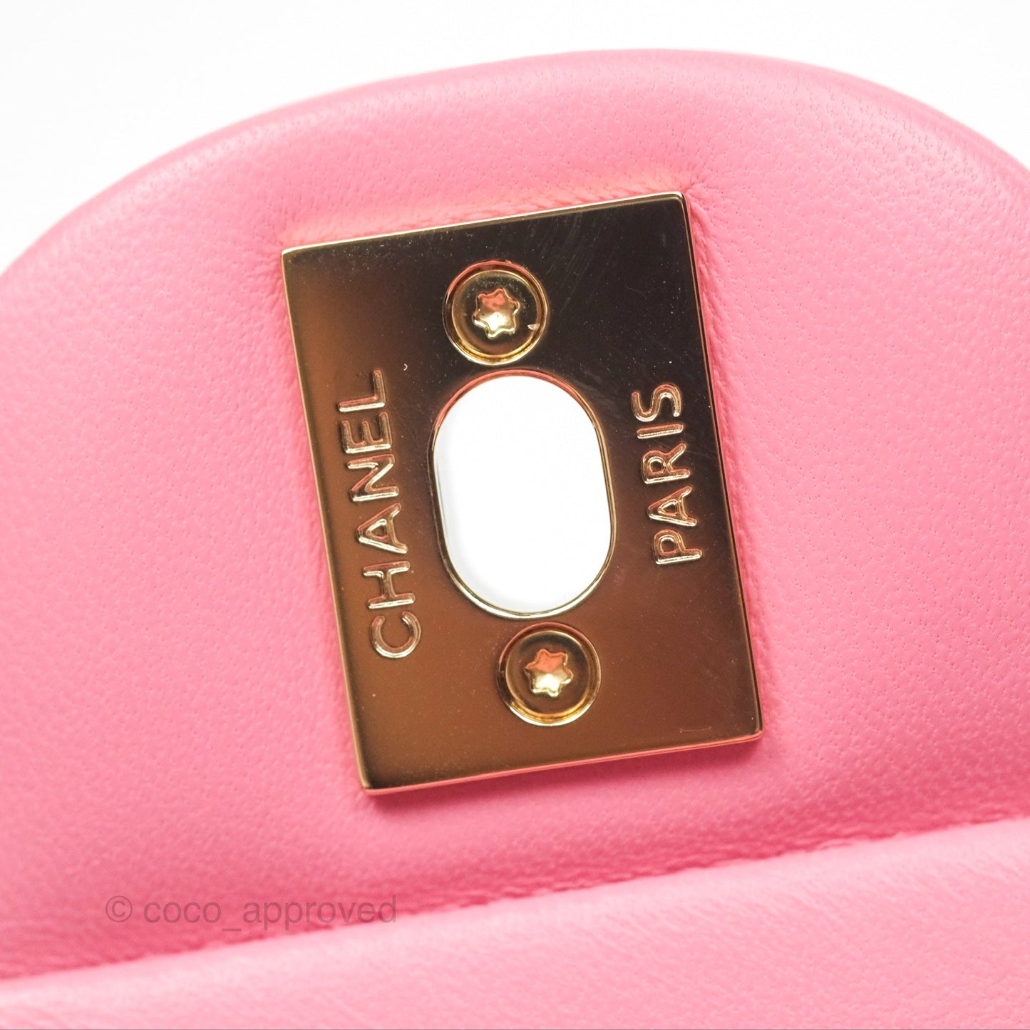 Chanel Small Classic Quilted Flap Pink Lambskin Gold Hardware