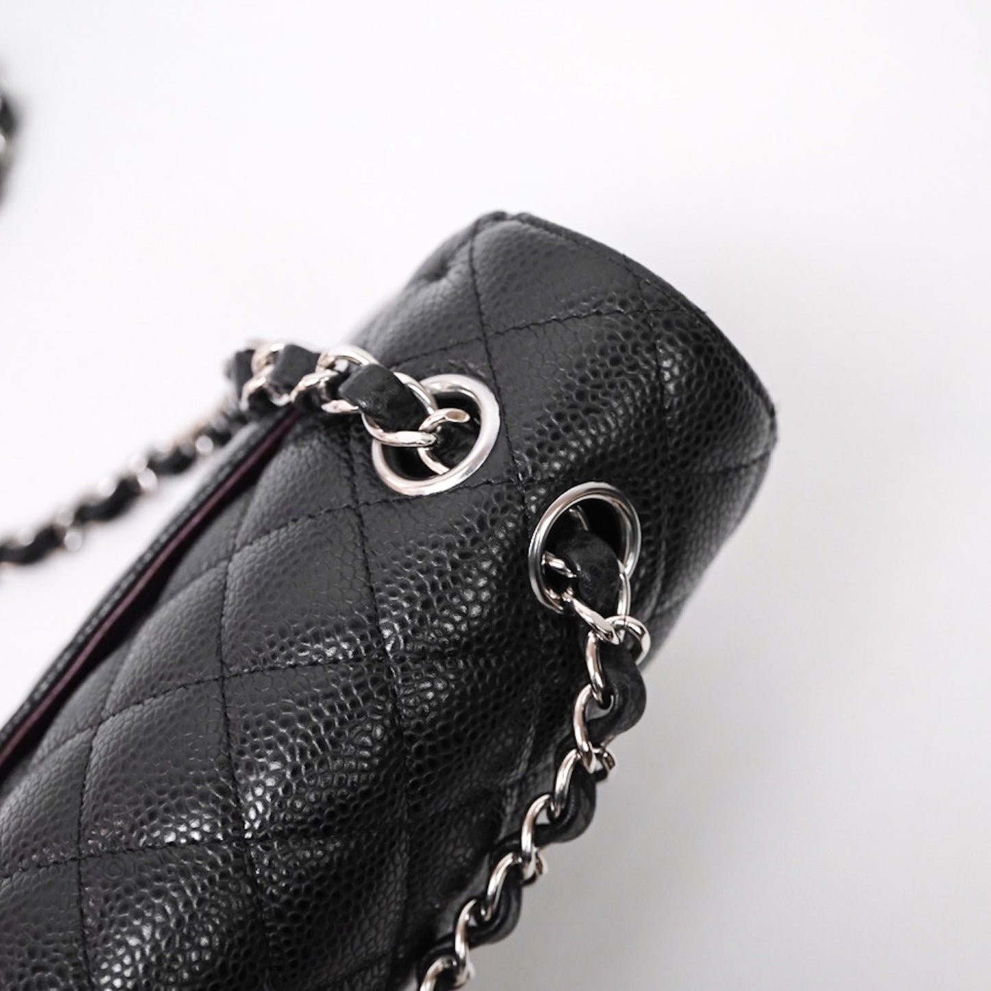 Chanel Small Classic Flap Quilted Black Caviar Silver Hardware