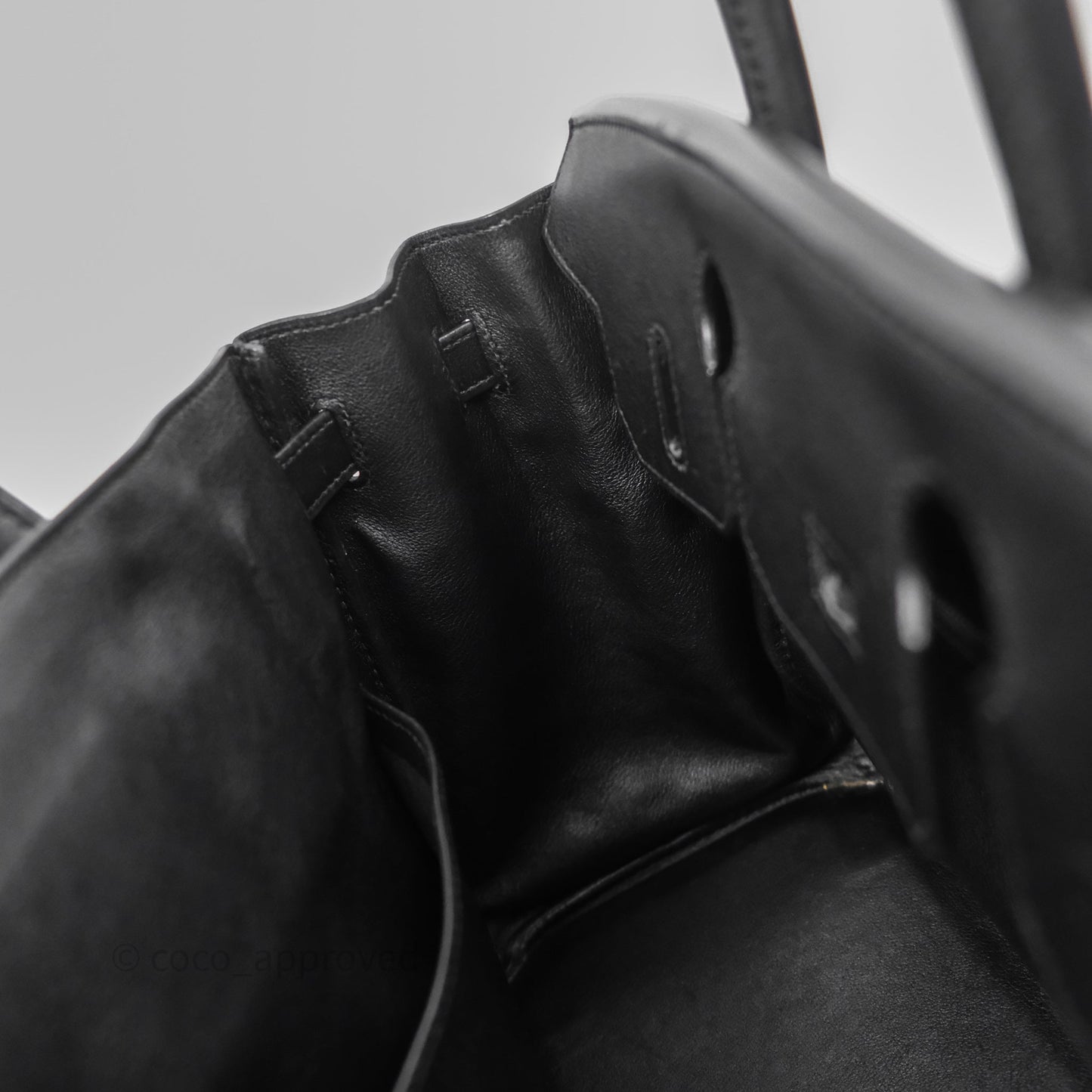 Hermès Birkin 30 Noir 89 Evergrain Palladium Hardware