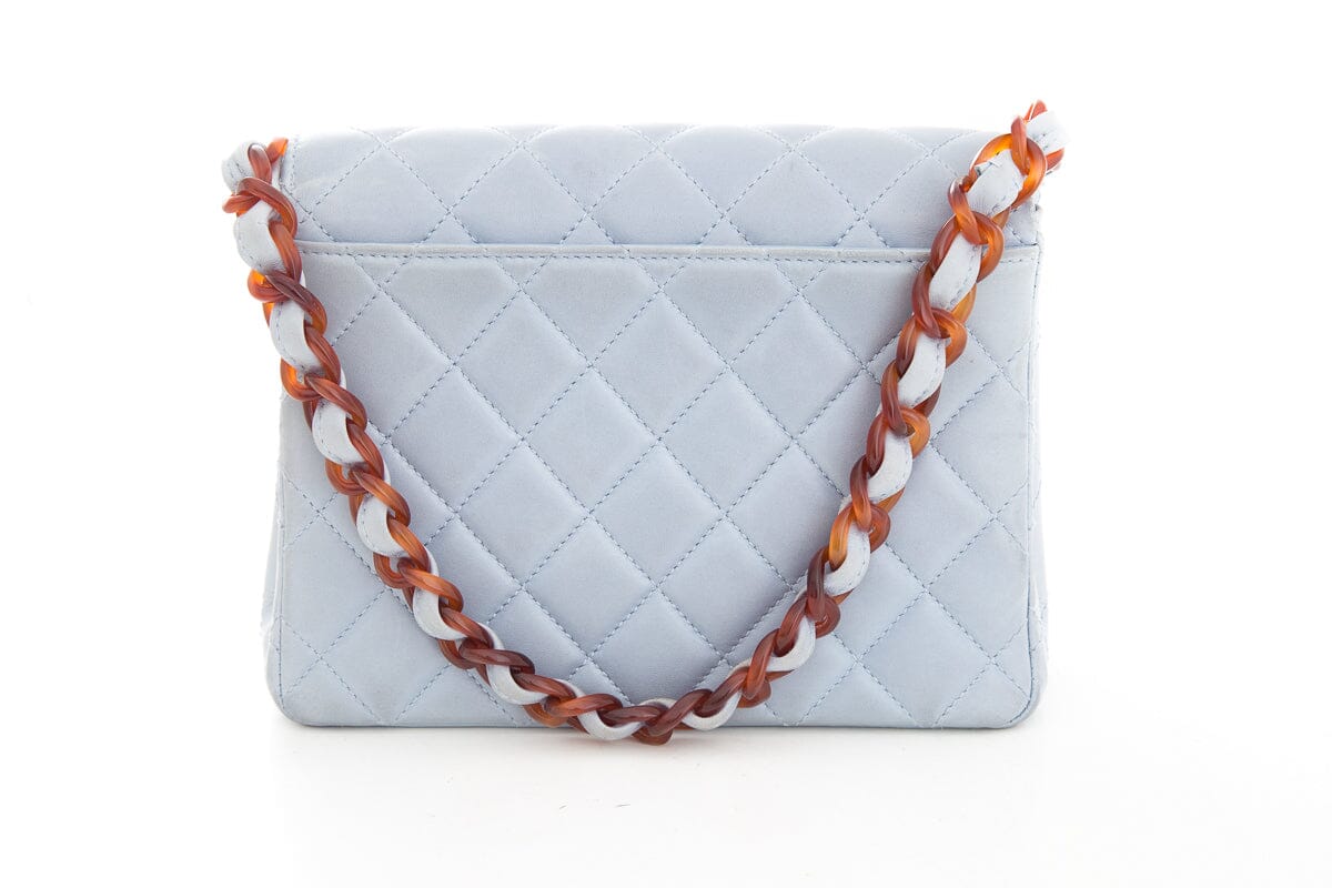 Luxury Chanel Vintage 1997/99 Pale Blue Handbag