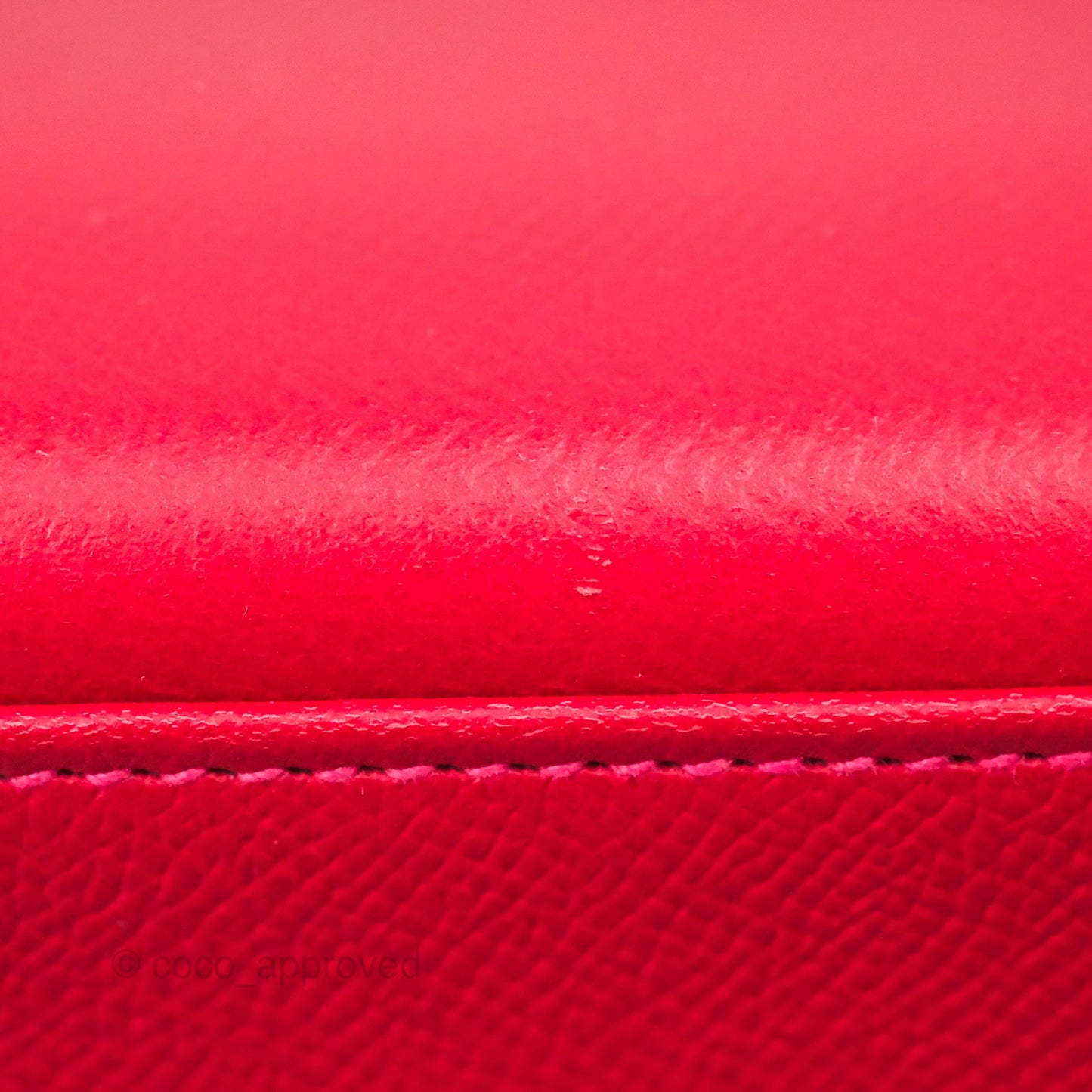 Hermès Kelly 32 Sellier Rouge Casaque Q5 Epsom Palladium Hardware