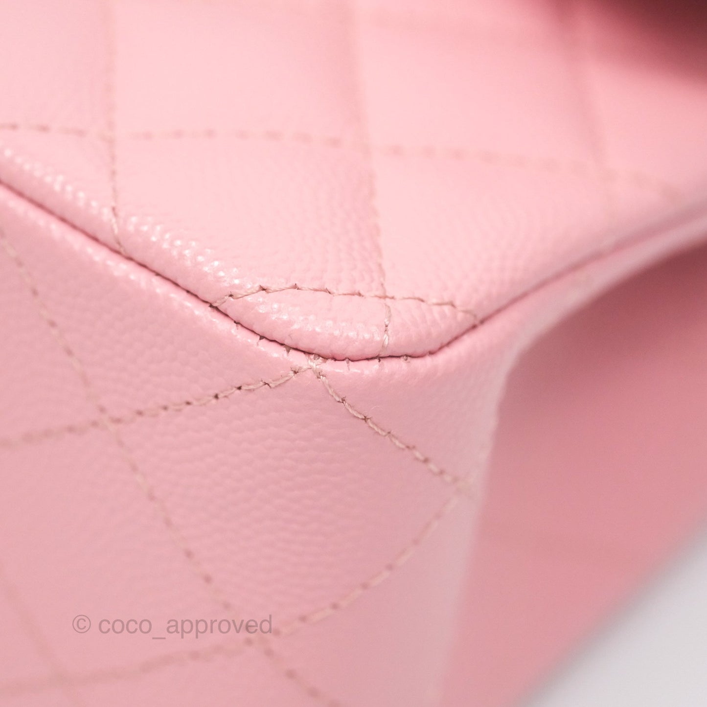Chanel Small Classic Flap Quilted Sakura Pink Caviar Gold Hardware 22C