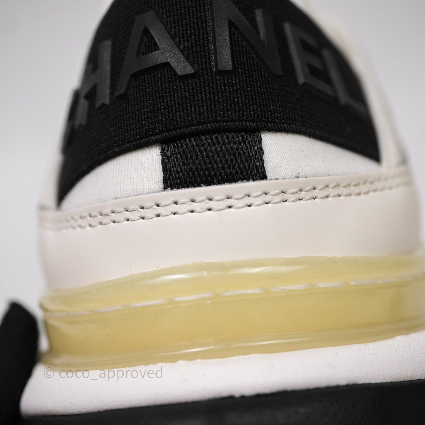 Chanel CC Sneakers Cream Black Size 37.5