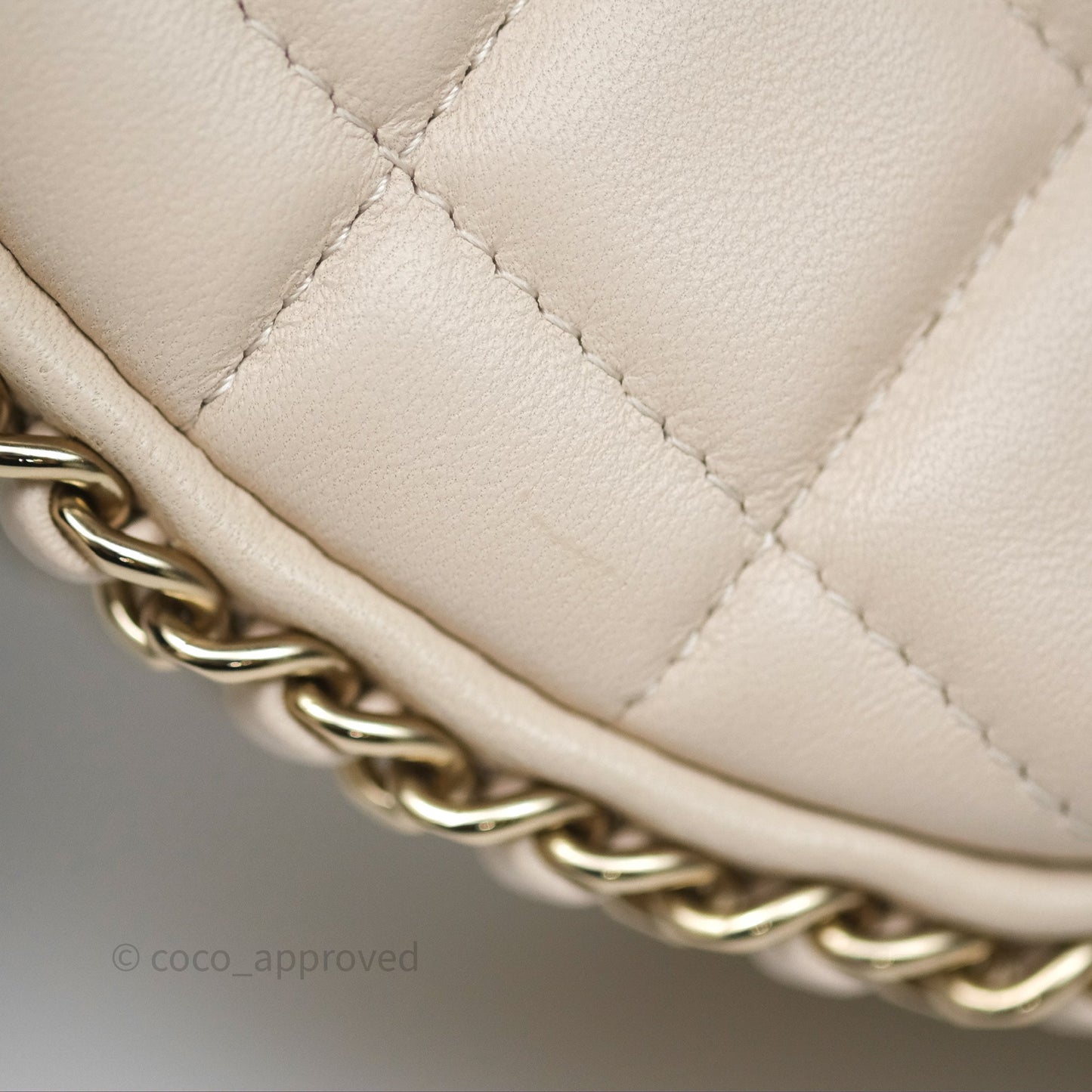 Chanel Small Hobo Bag Light Beige Lambskin Gold Hardware 23P