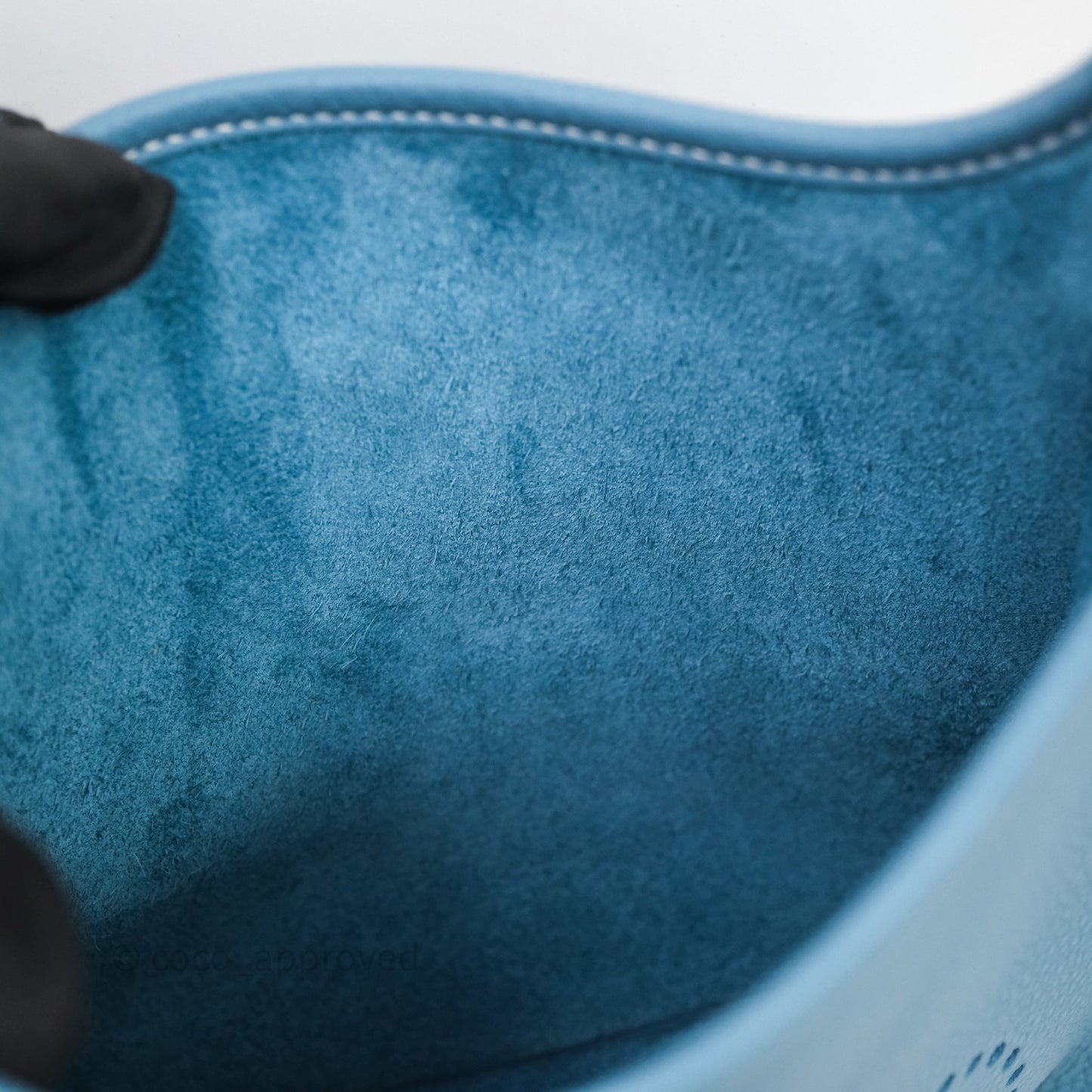 Hermès Evelyne 23 Bleu Jean 75 Clemence Palladium Hardware