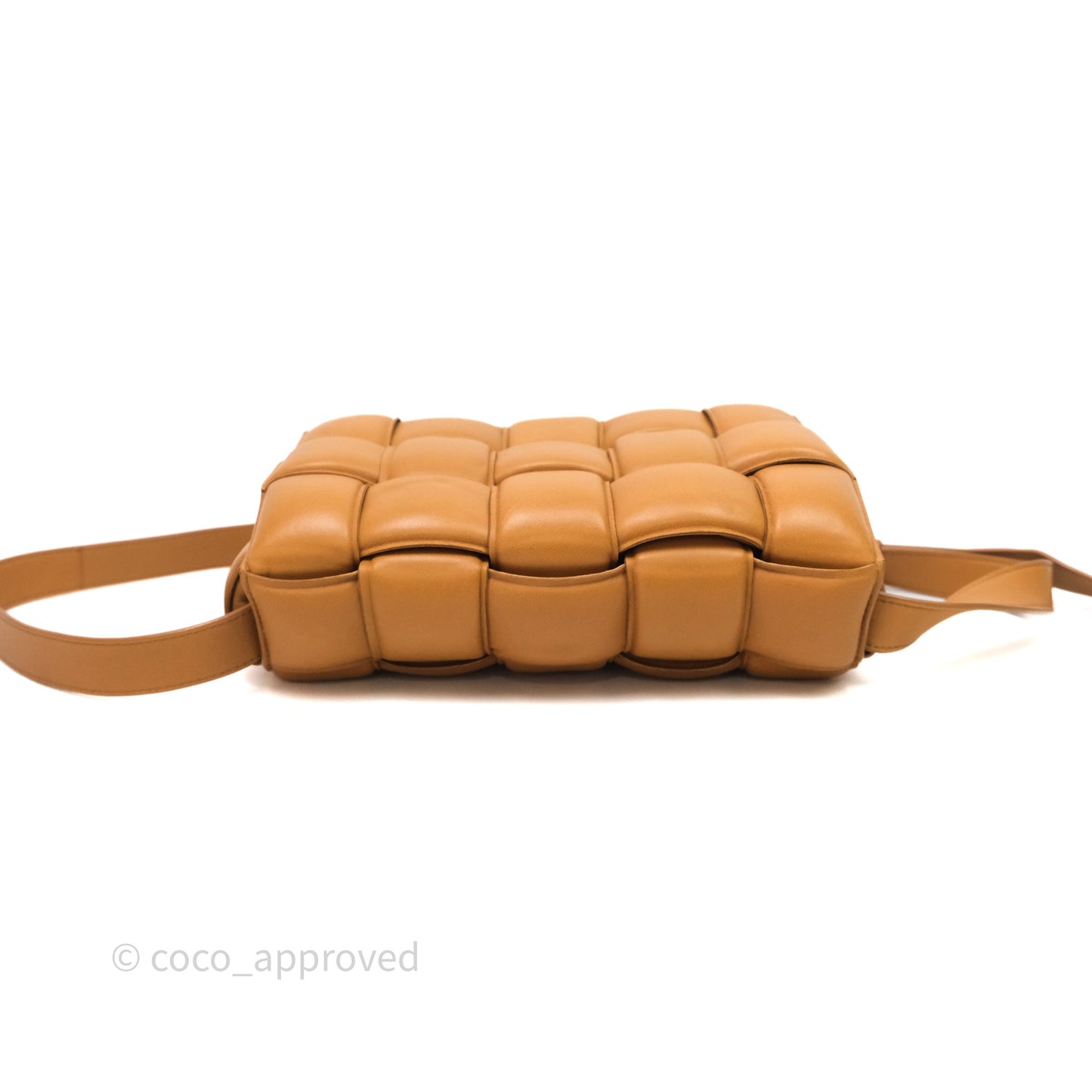 Bottega Veneta Padded Cassette Camel Lambskin