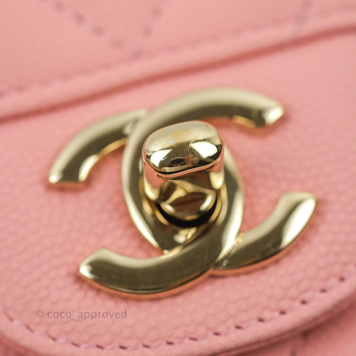 Chanel Classic Chevron S/M Small Double Flap Pink Matte Caviar Gold Hardware