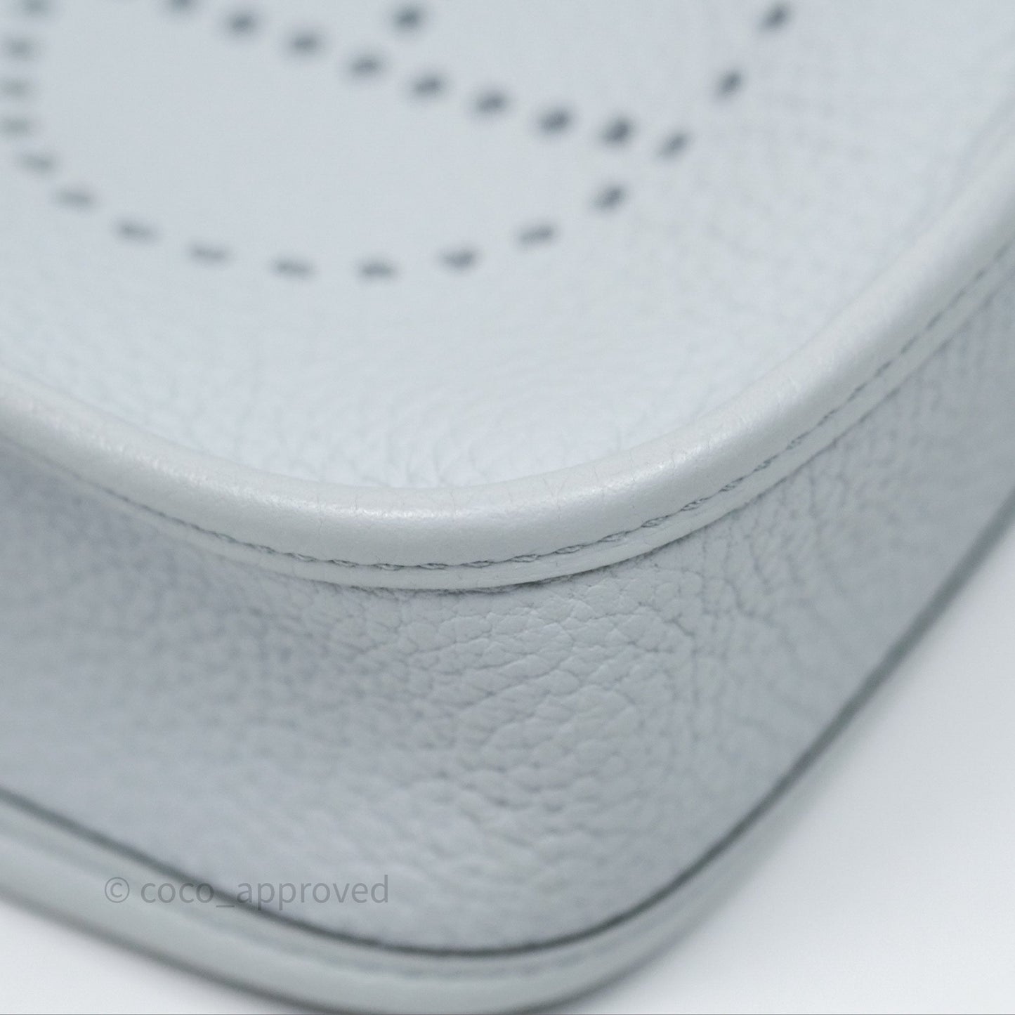 Hermès Mini Evelyne 16 Bleu Pale 08 Clemence Palladium Hardware