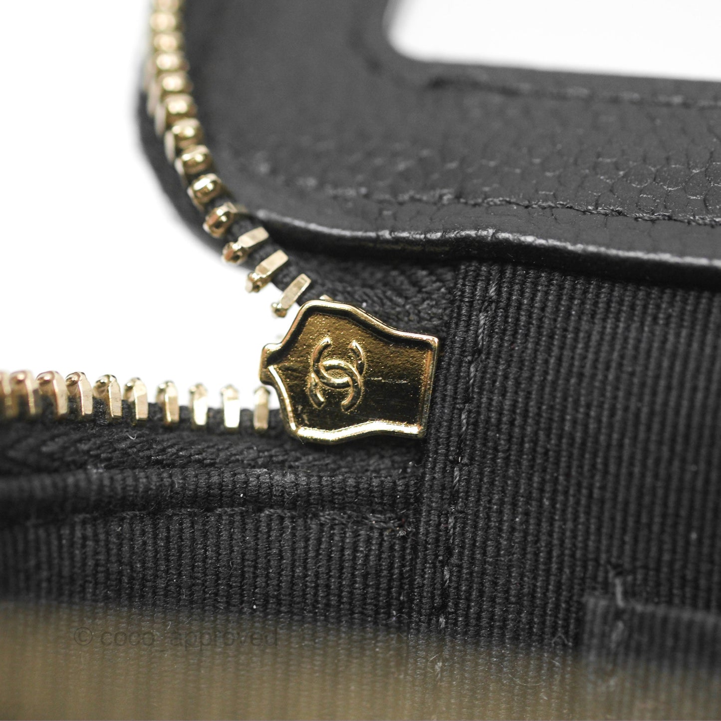 Chanel Vanity Rectangular with CC Chain Black Caviar Gold Hardware
