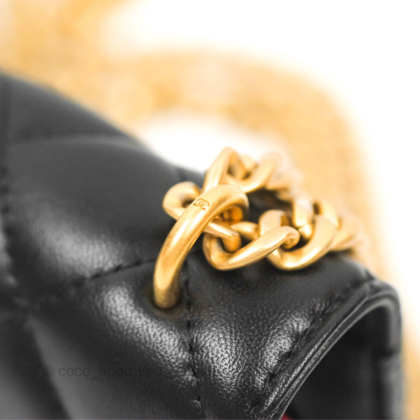 Chanel Mini WOC Phone Holder with Camellia Adjustable Chain Black Lambskin