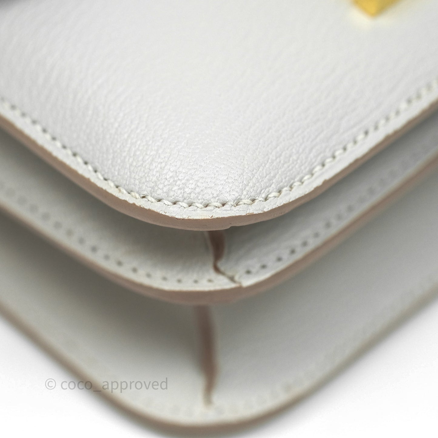 Hermès Constance Mini 18cm Mirror Gris Perle 80 Chevre Mysore Gold Hardware