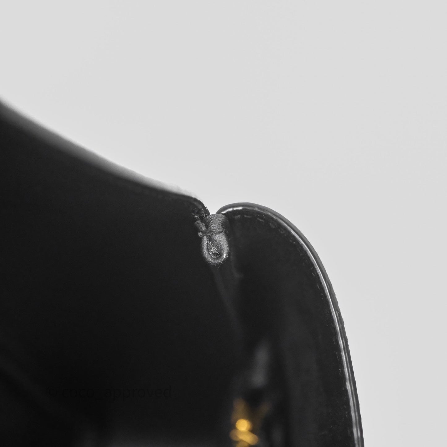 Saint Laurent LE 5 à 7 Supple Small Black Grained Leather Gold Hardware