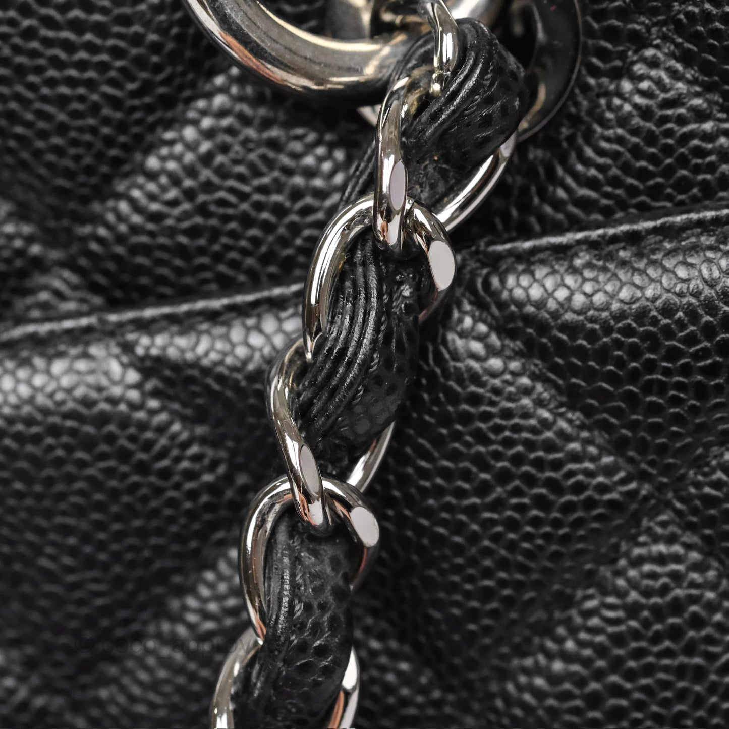 Chanel GST Black Caviar Silver Hardware