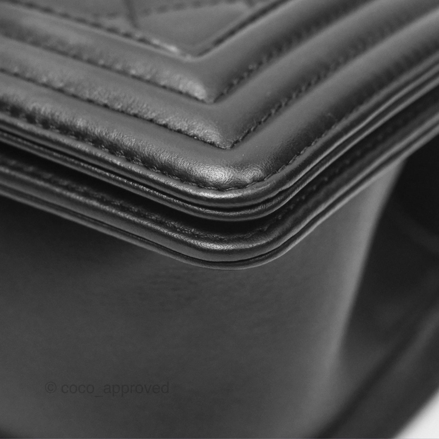 Chanel Small Boy Black Calfskin Gold Hardware