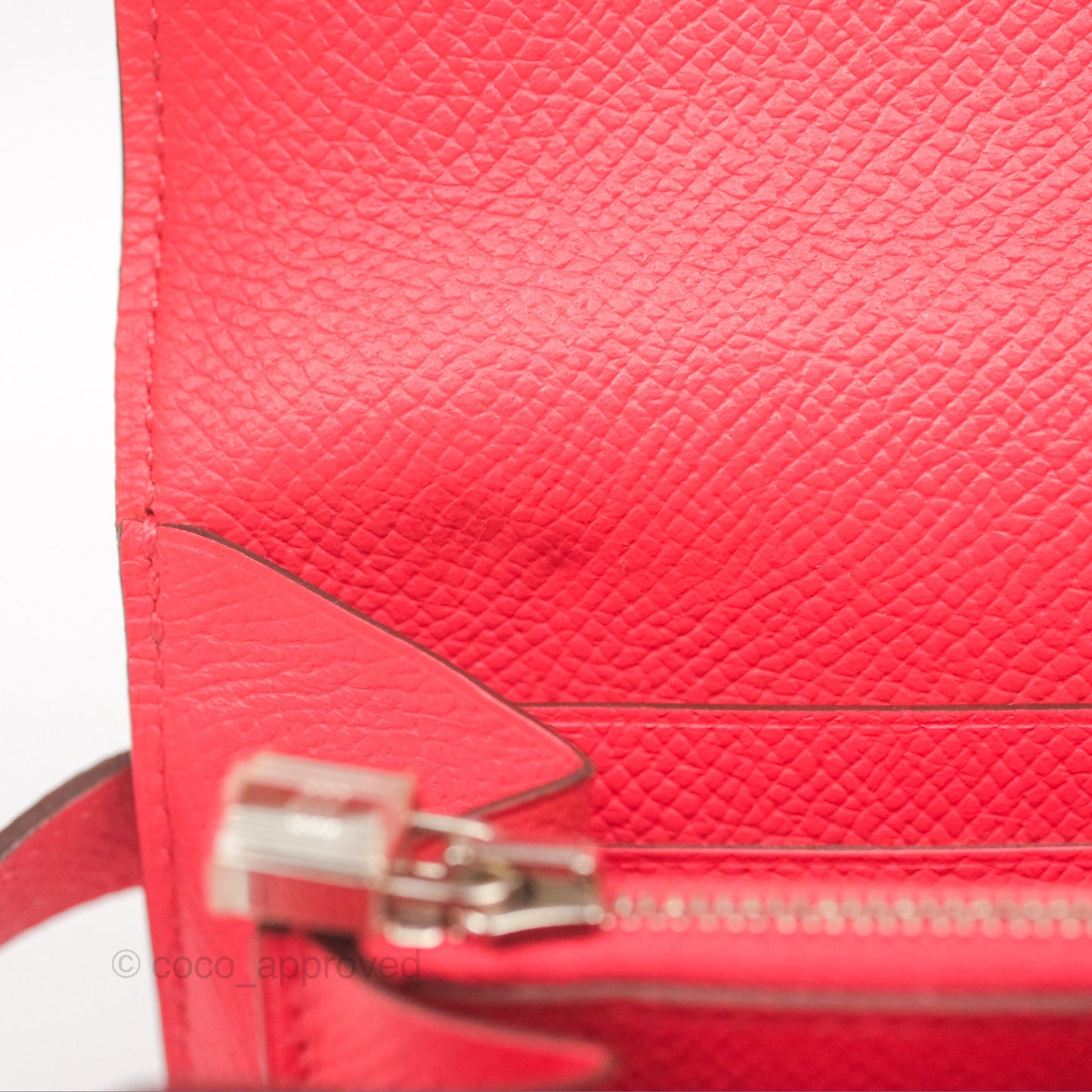 Hermès Kelly Wallet Pink Epsom Palladium Hardware