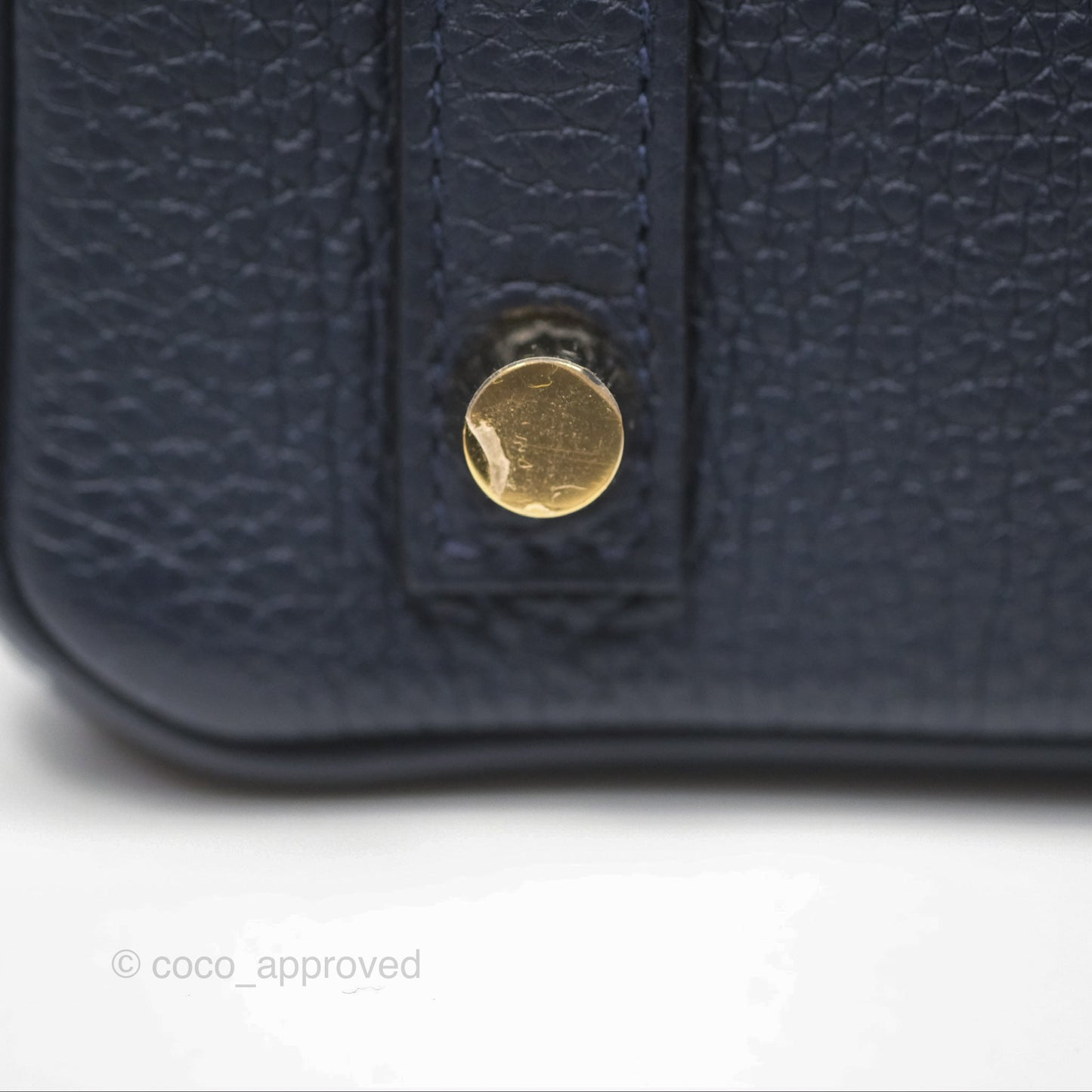 Hermès Birkin 25 Retourne Bleu Nuit 2Z Togo Gold Hardware