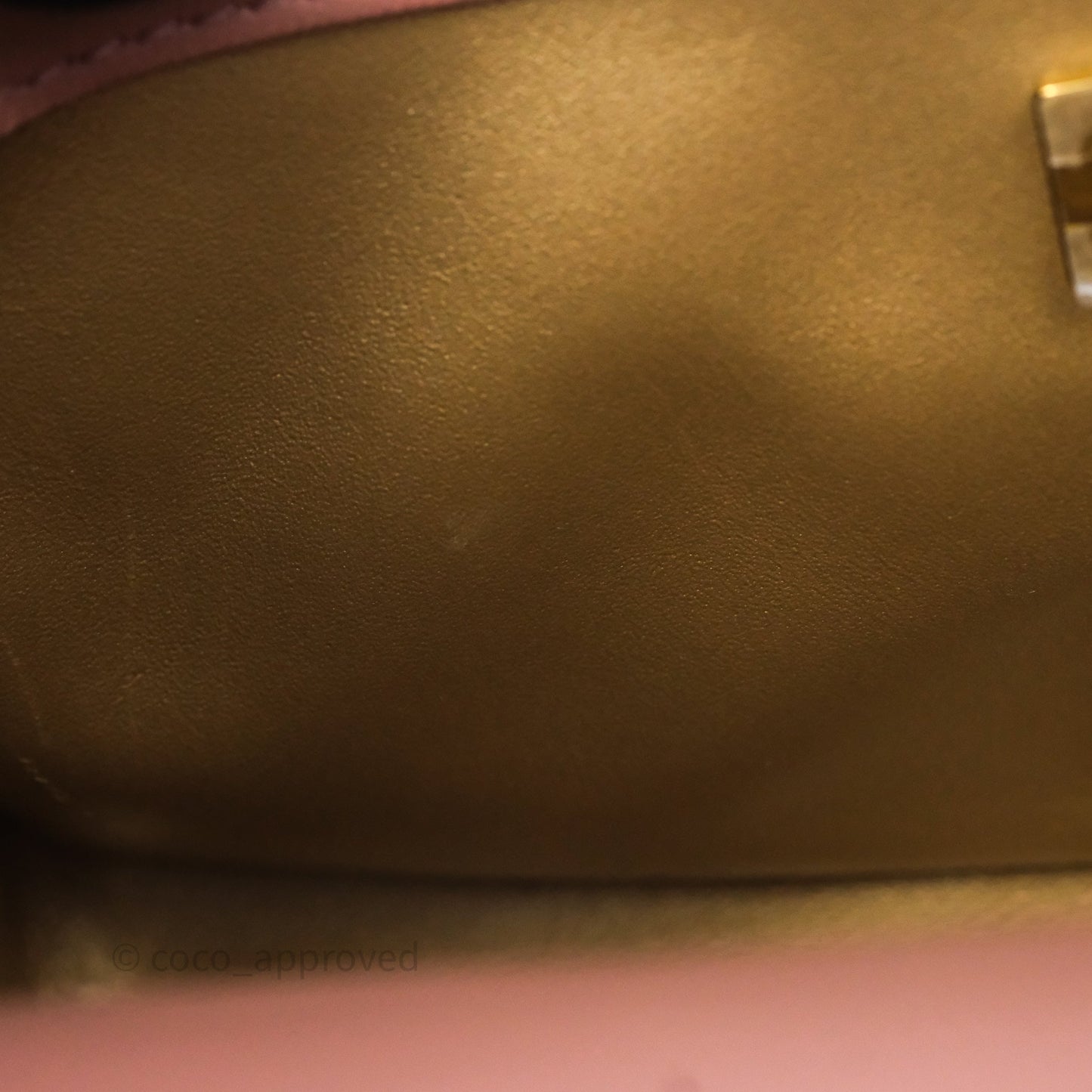 Chanel Mini Rectangular Pearl Crush Dusty Pink Lambskin Aged Gold Hardware