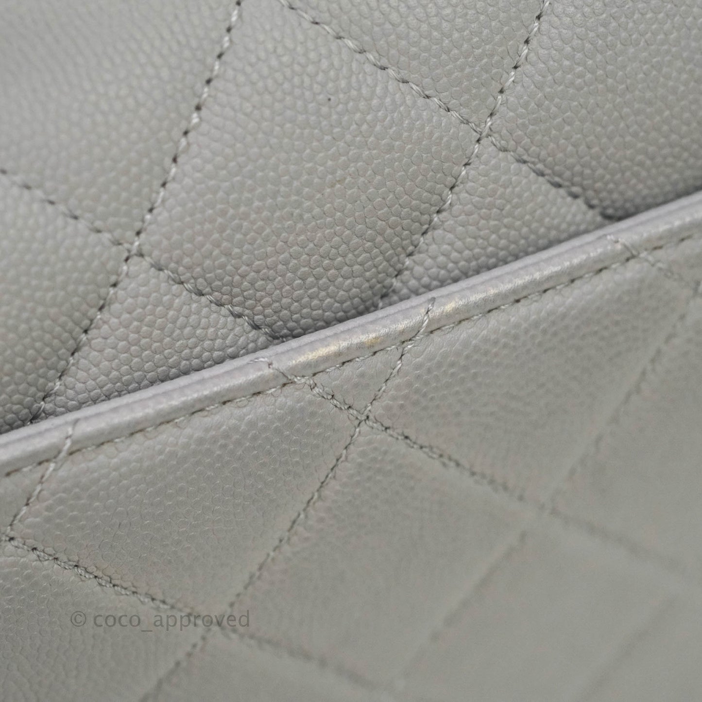 Chanel Quilted Small Business Affinity Flap Grey Caviar Gold Hardware